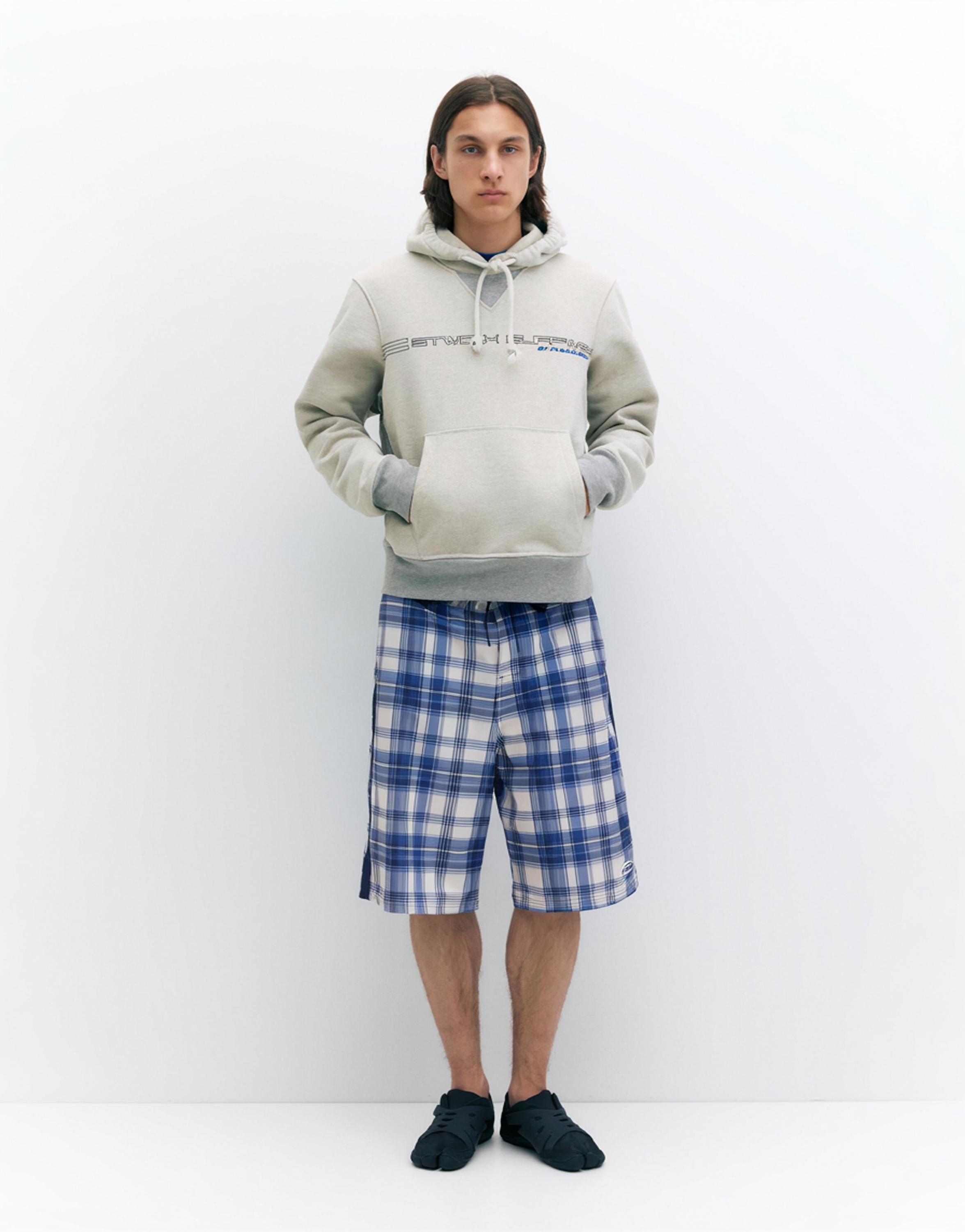 Pleasures x STWD hoodie — Grey/Camel