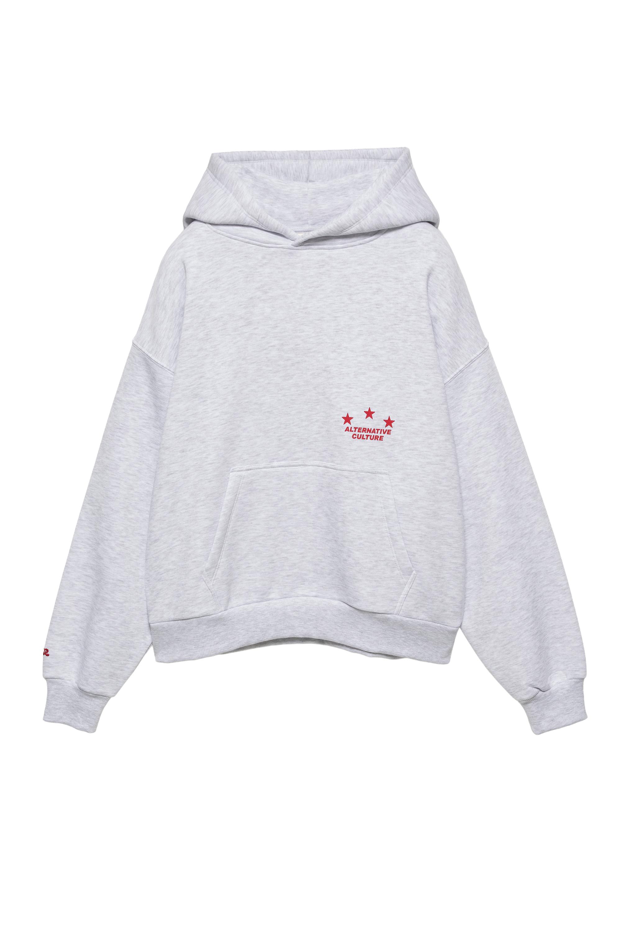 Pull&Bear Yıldız grafik baskılı kapüşonlu sweatshirt