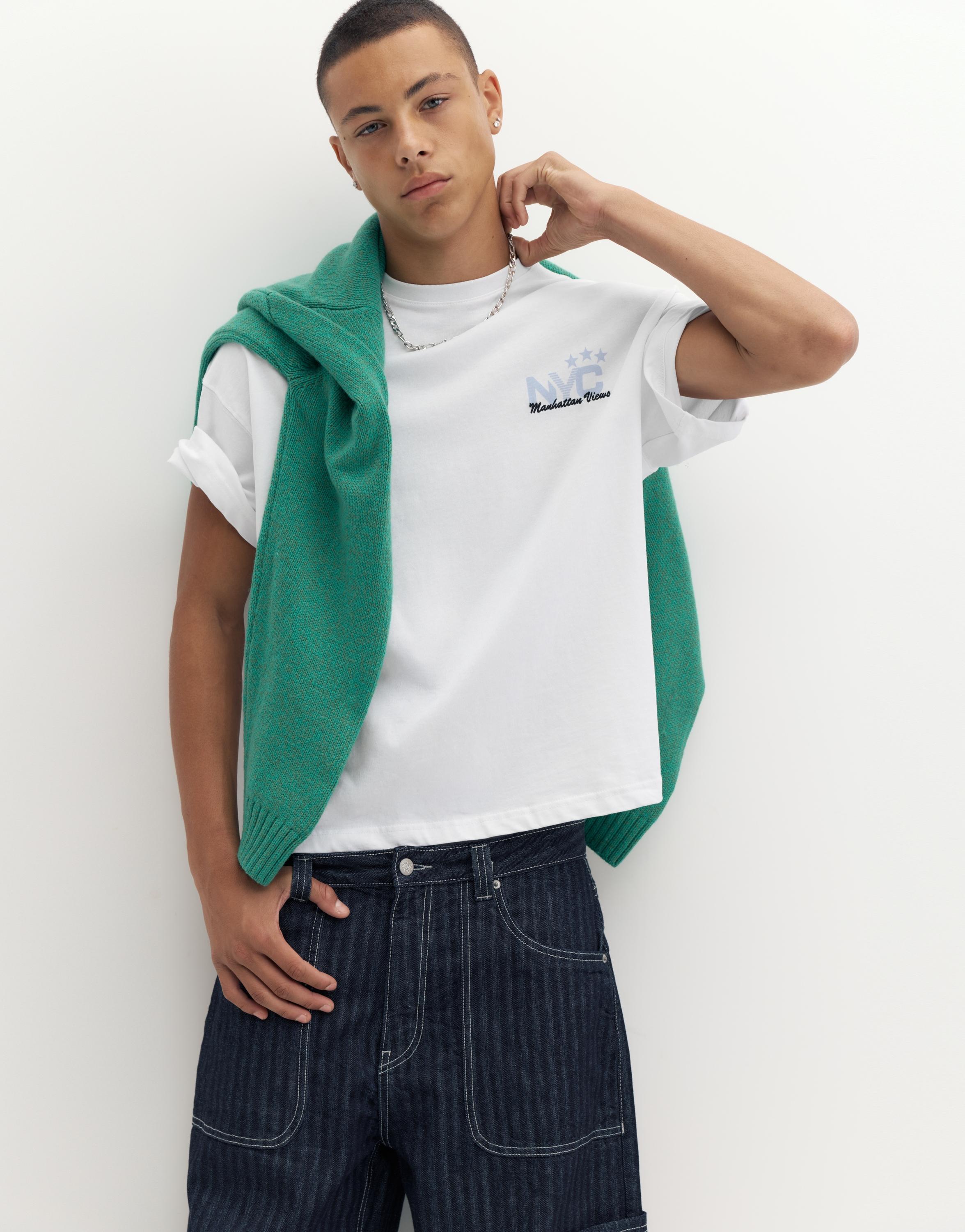 Pull&Bear STWD NYC grafikli tişört