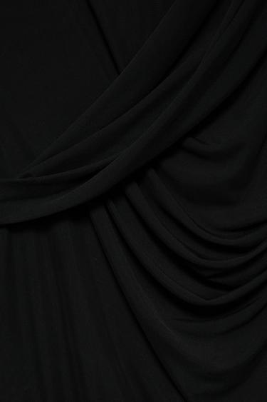 Draped tulle bodysuit — Black 7