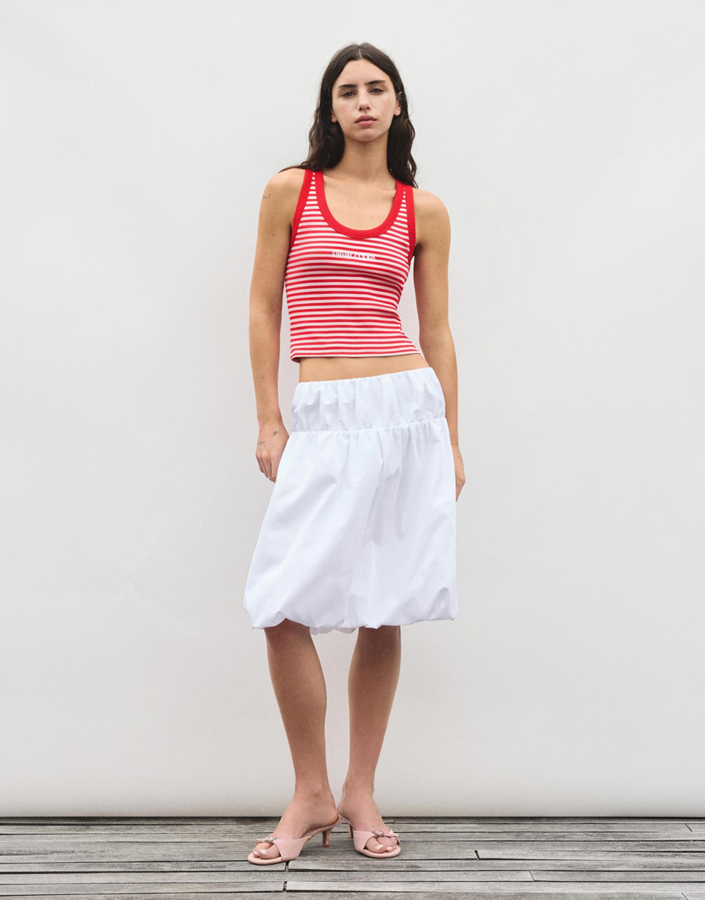 Striped tank top — Pale pink