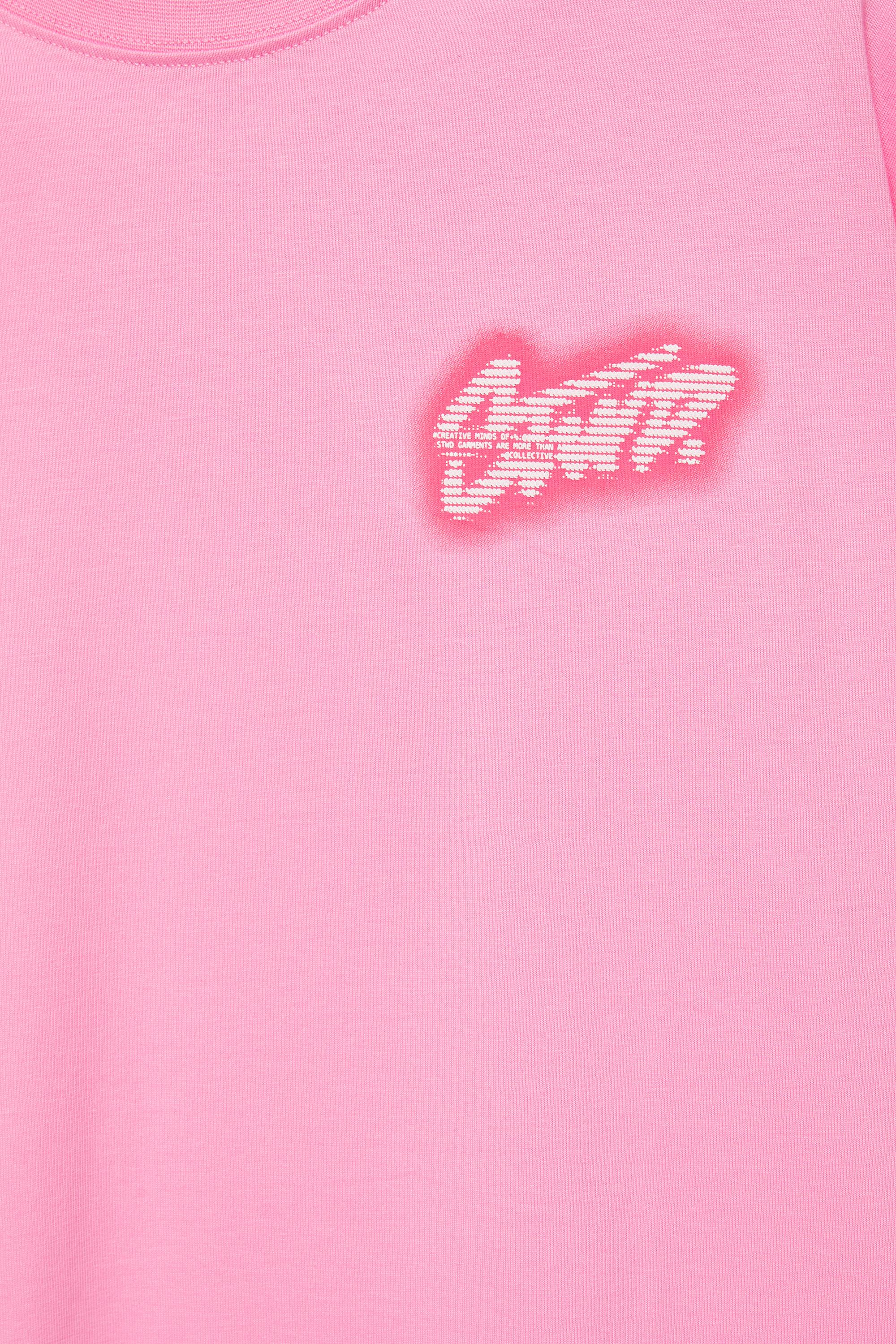 STWD boxy graphic T-shirt — Pink