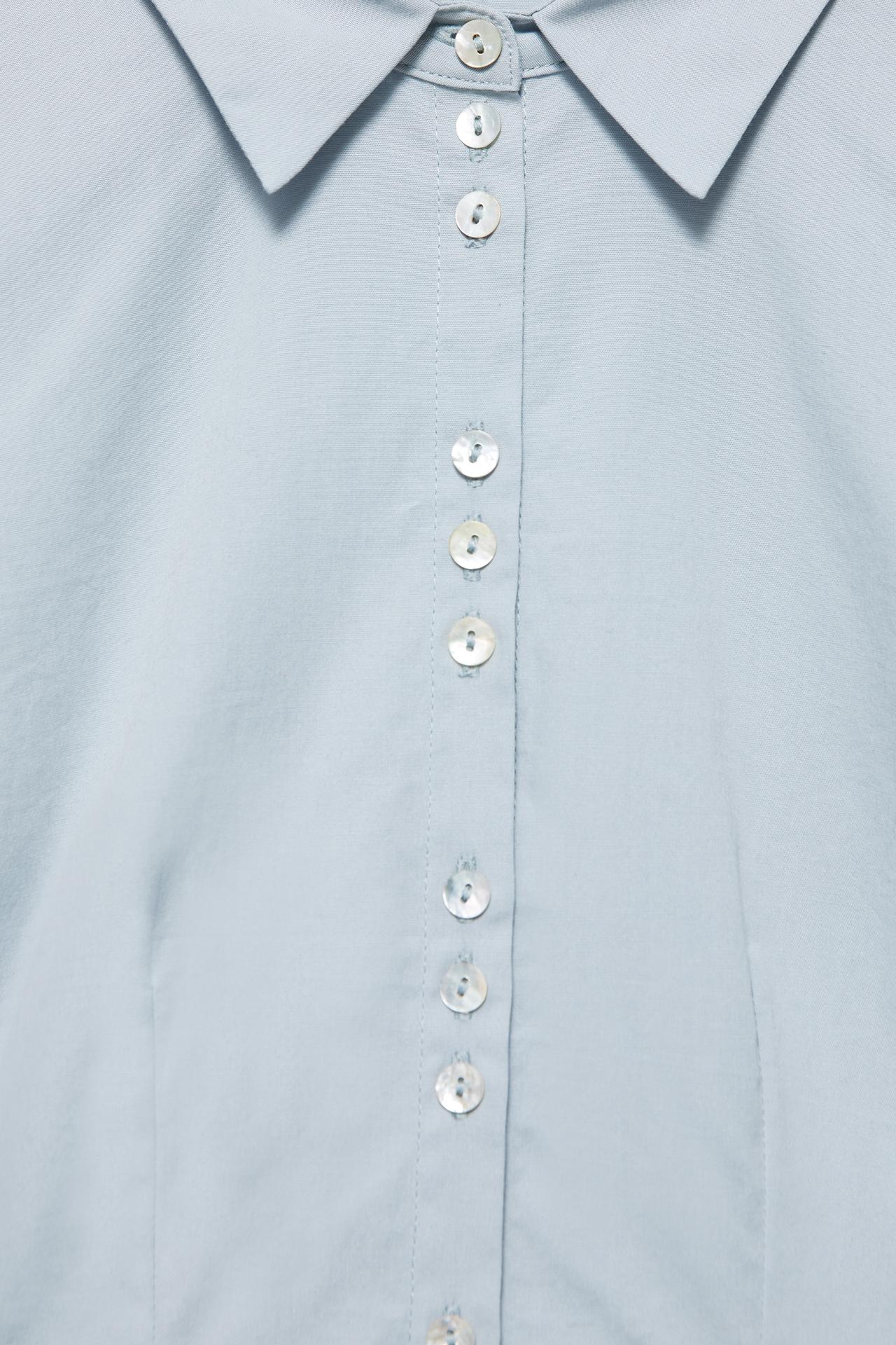 Pleated shirt — Bluish grey