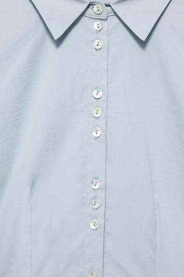 Pleated shirt — Bluish grey 6