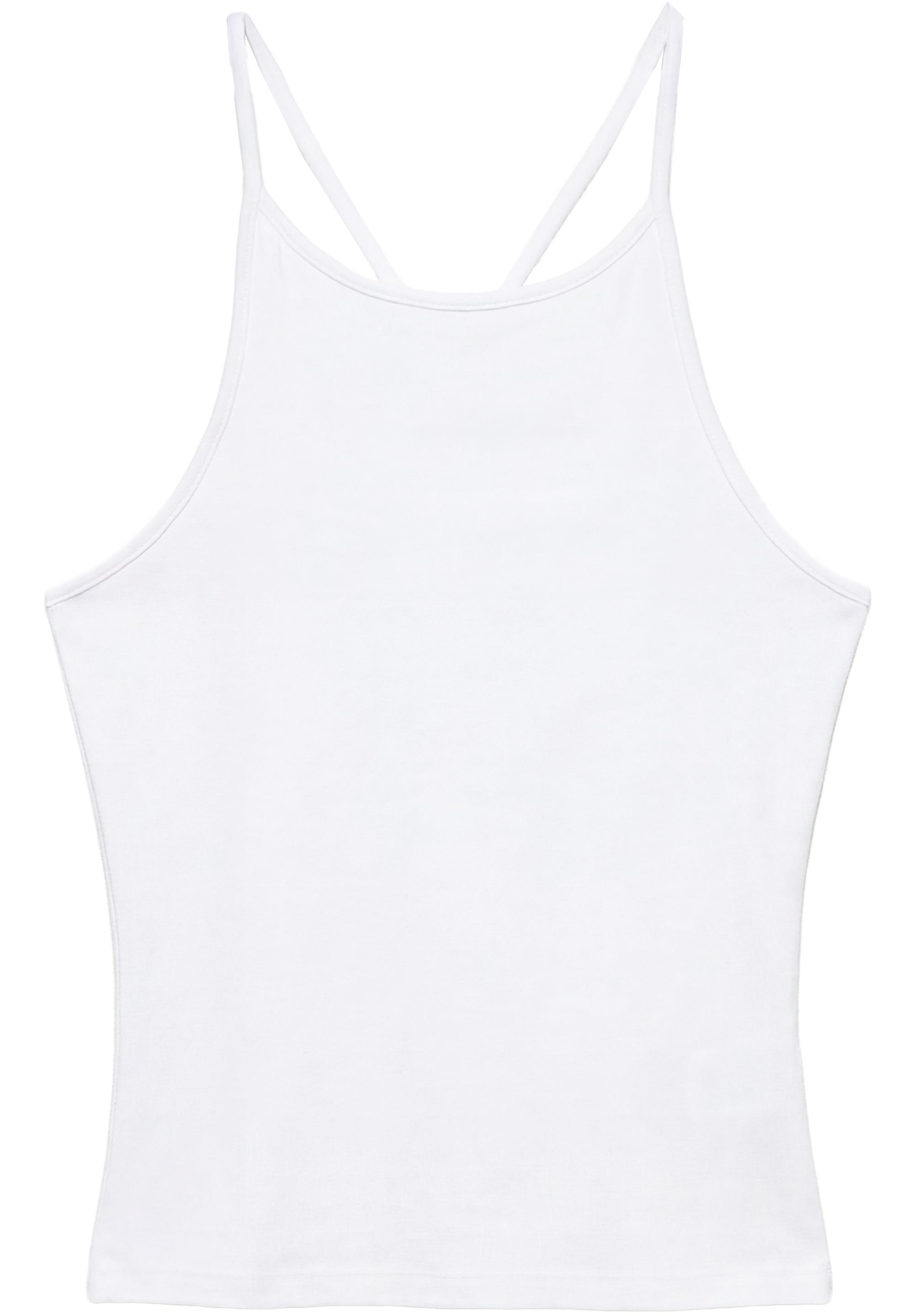Halter-neck strappy back top — White