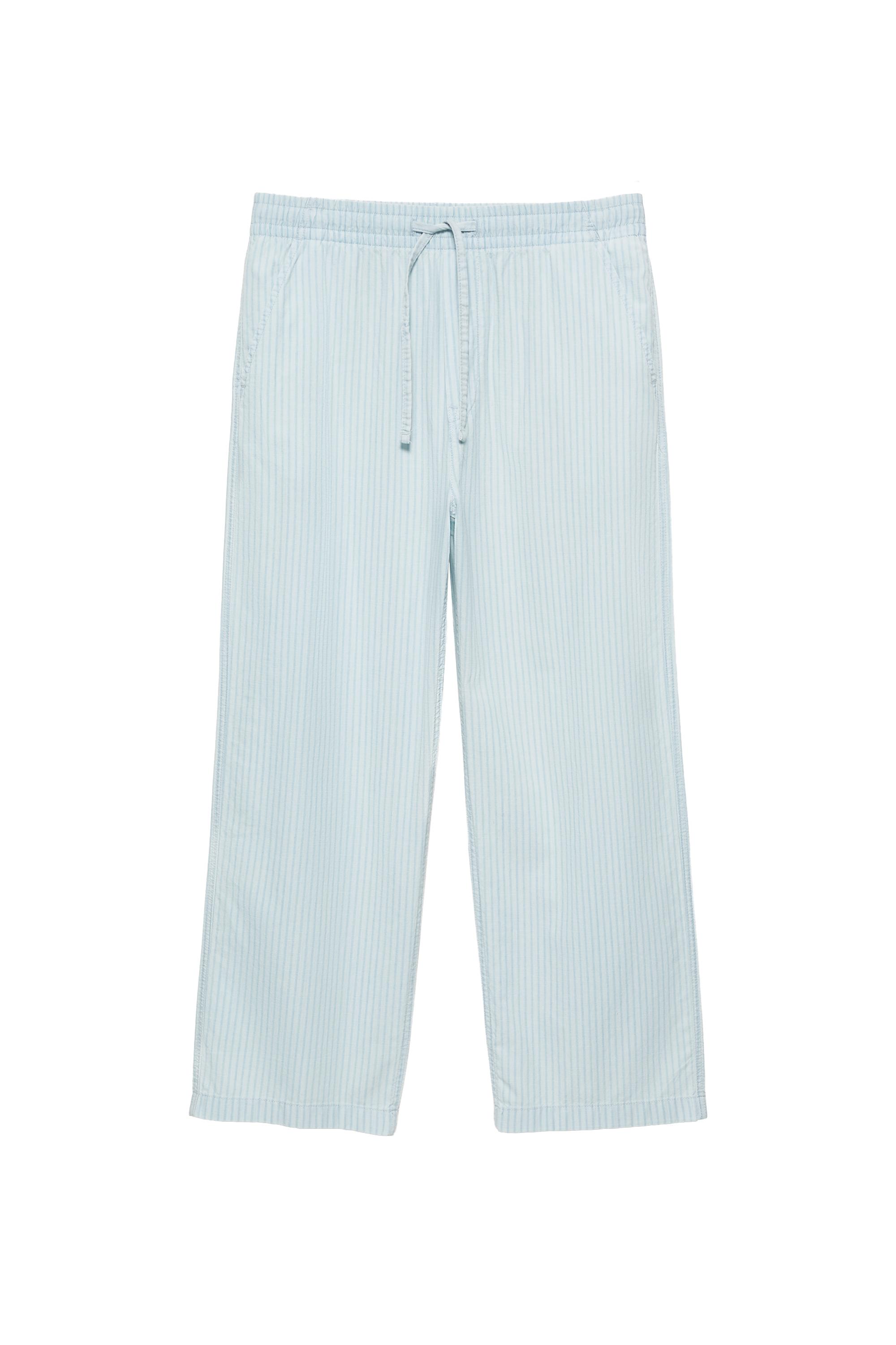 Pull&Bear Çizgili pijama pantolon görsel 6