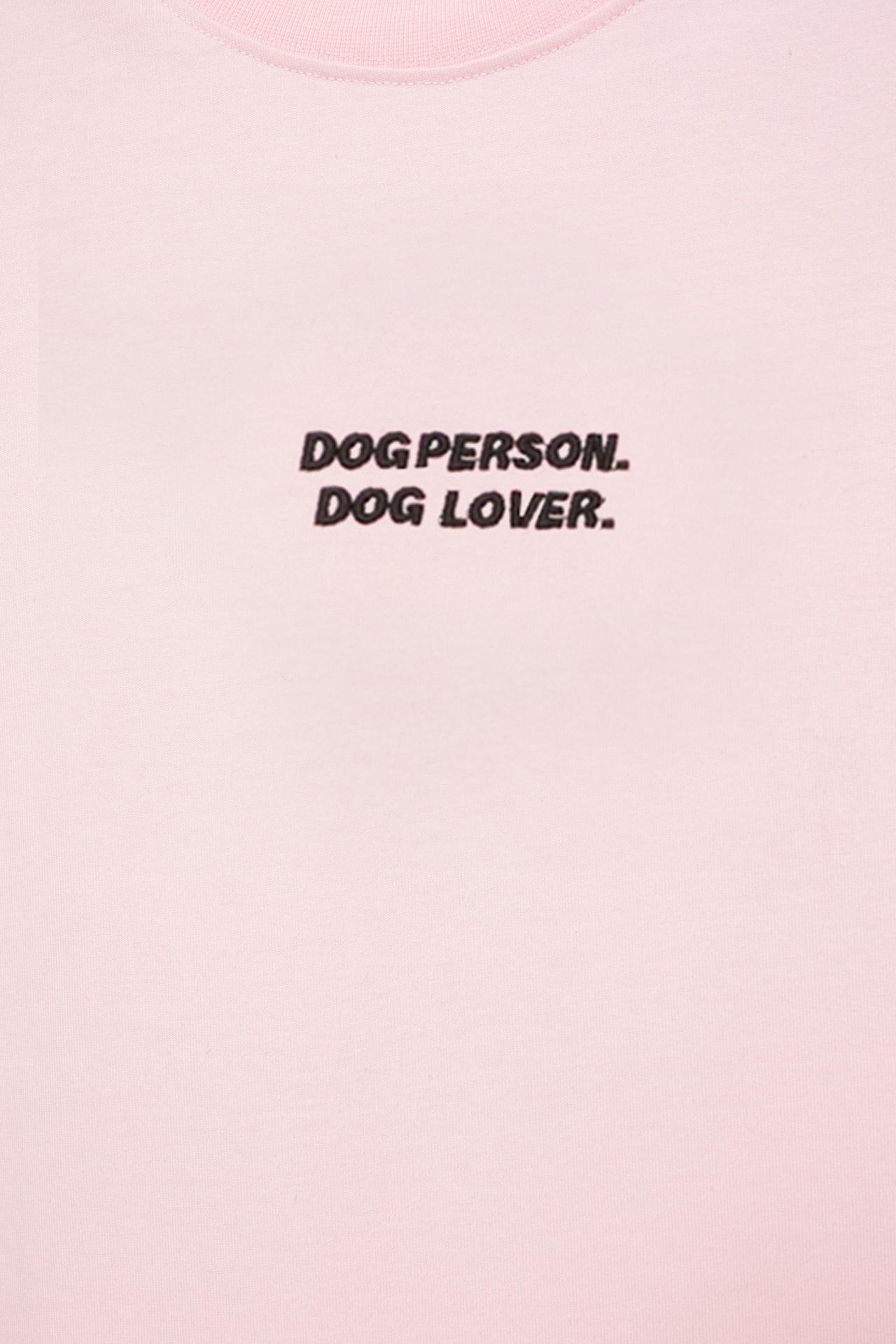 Dog Person graphic T-shirt — Pink