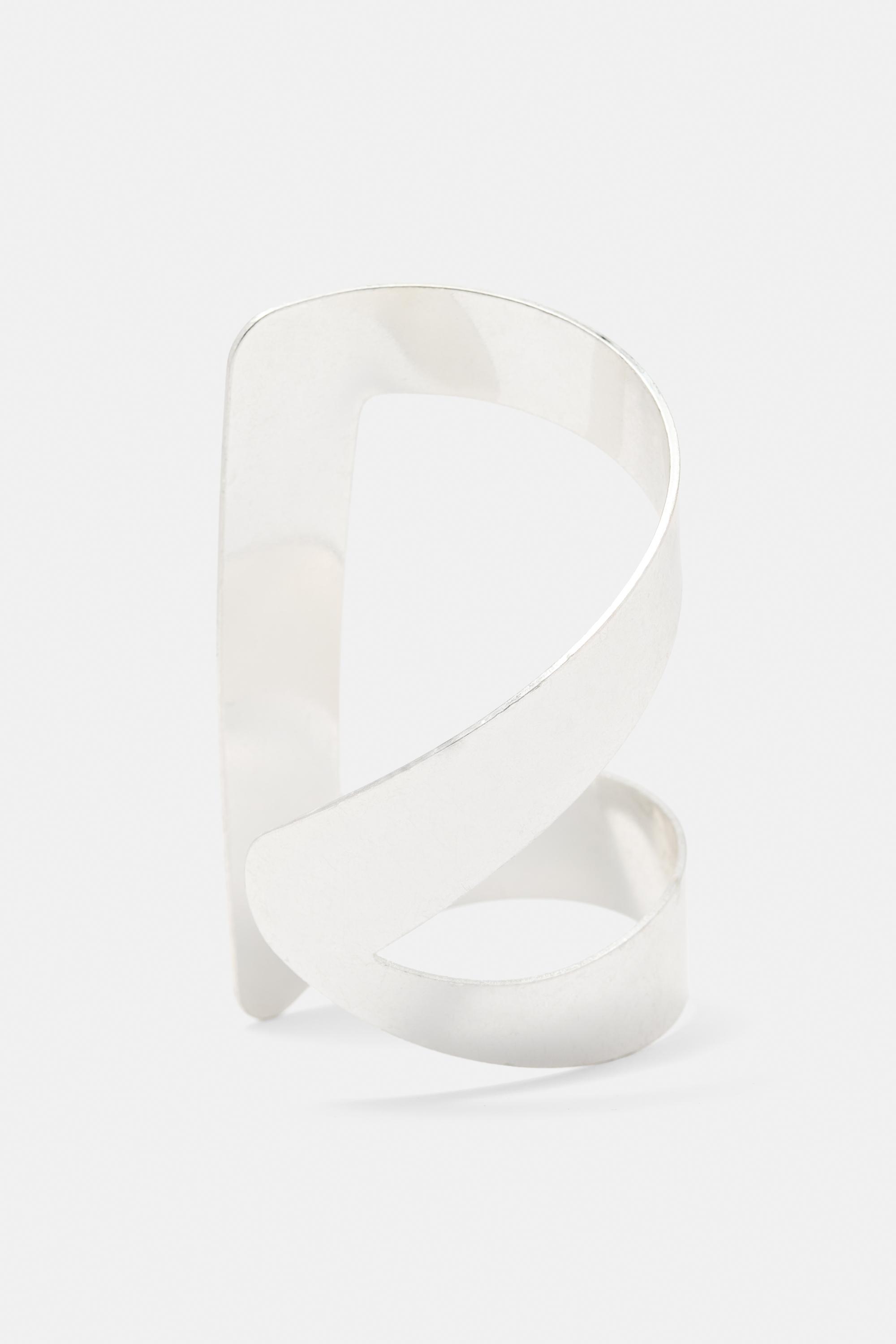 Curved arm cuff — Silver