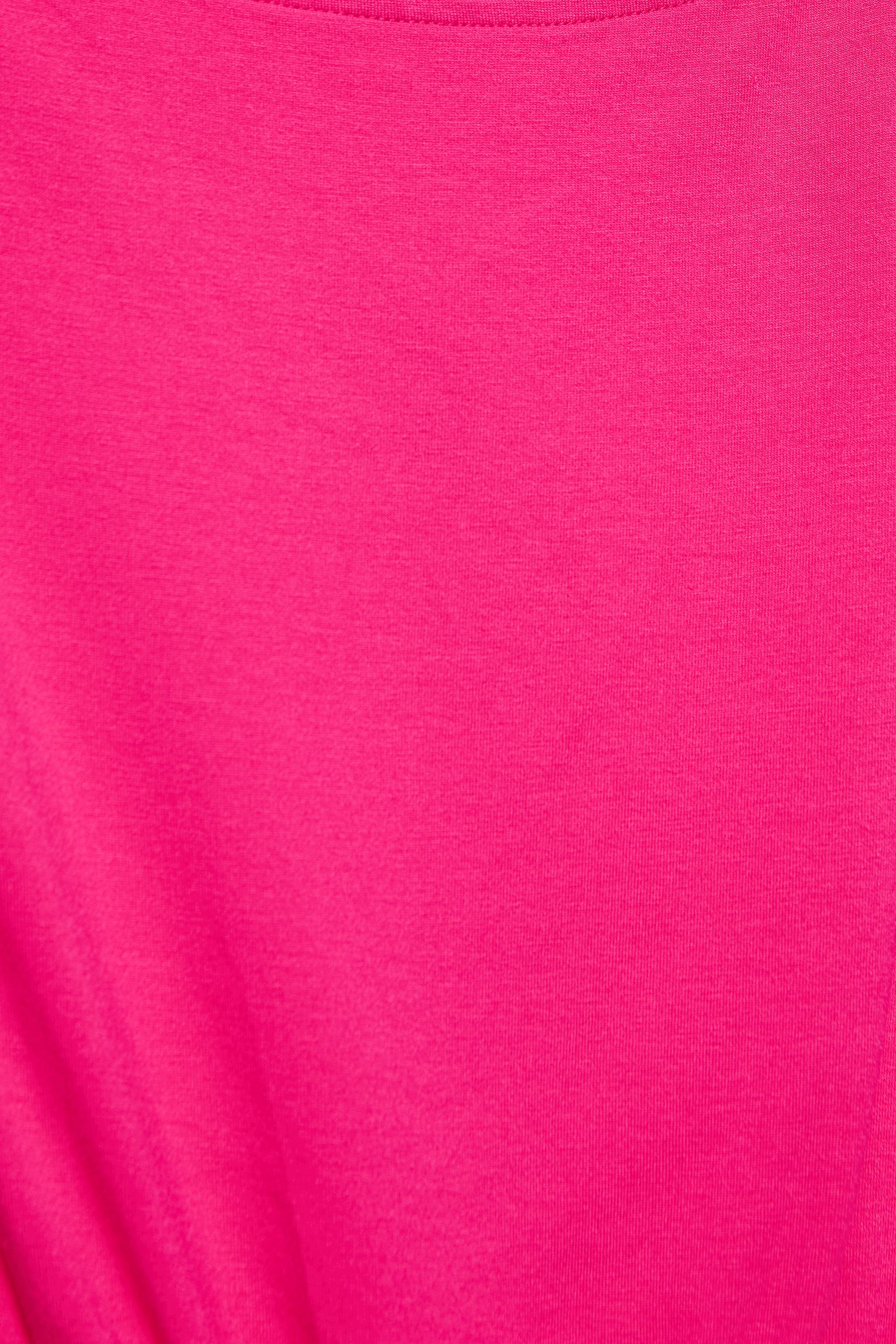 Asymmetric cummerbund T-shirt — Fuchsia