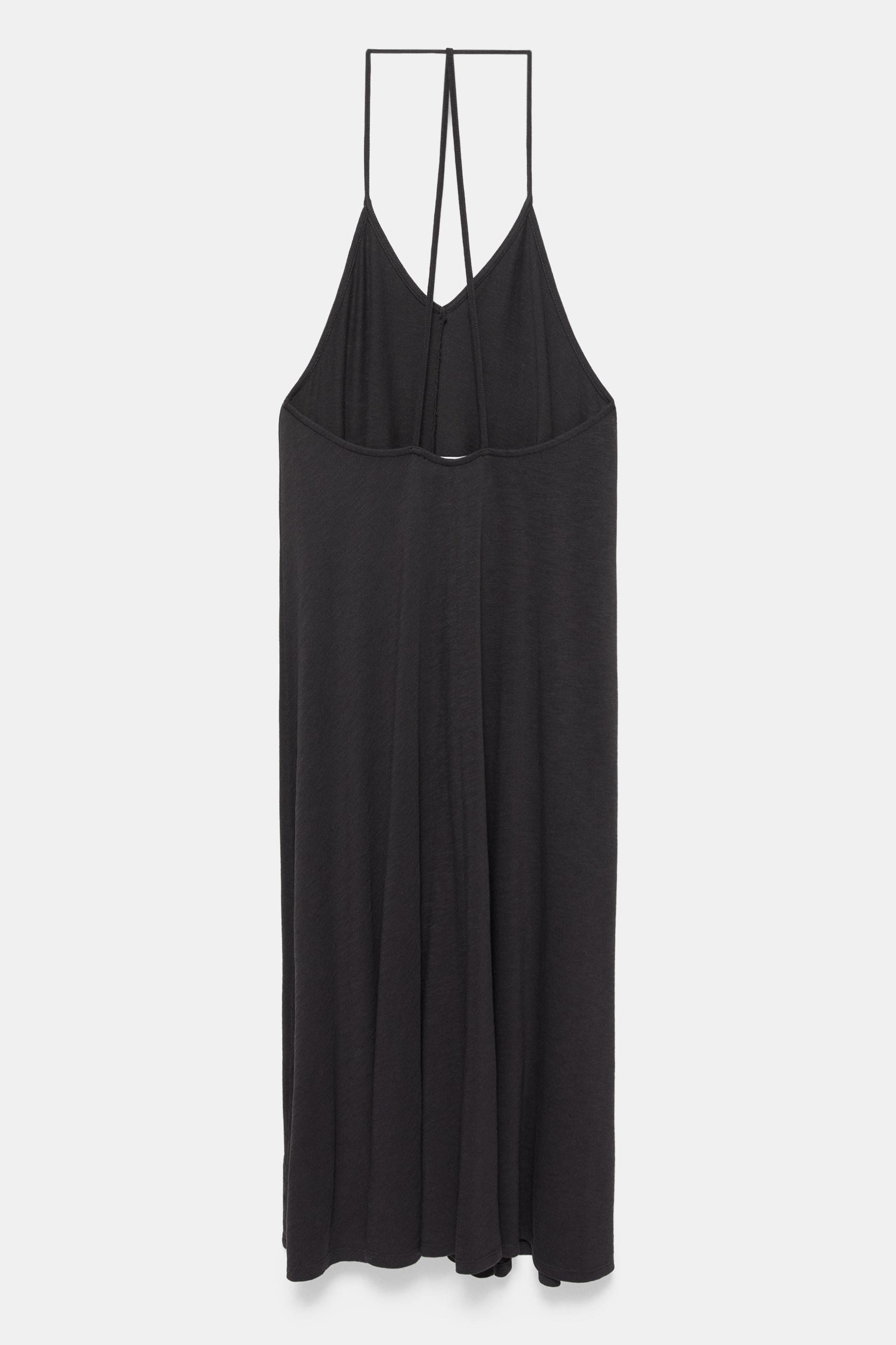 Strappy back midi dress — Anthracite grey