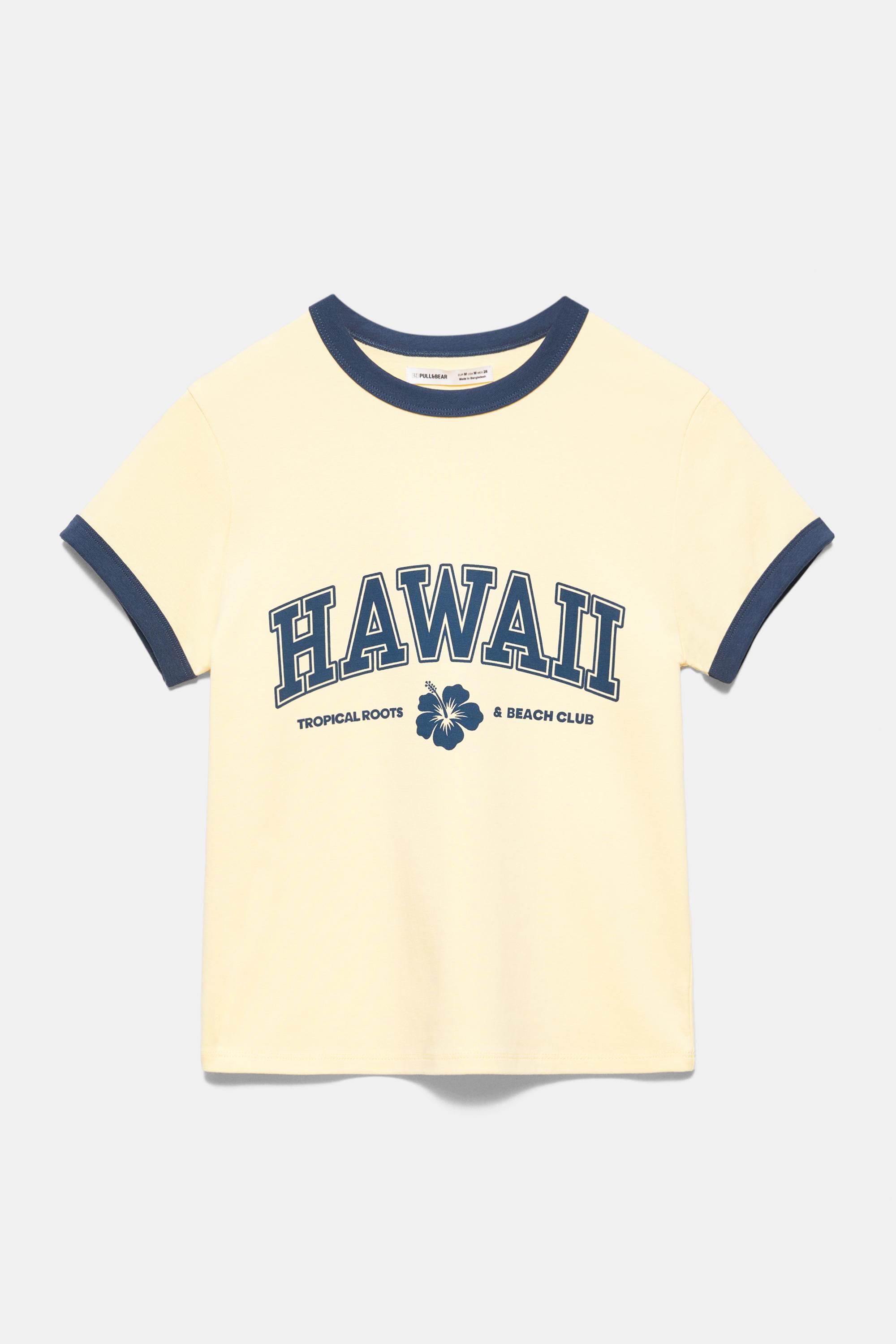 Ribbed graphic T-shirt — Yellow