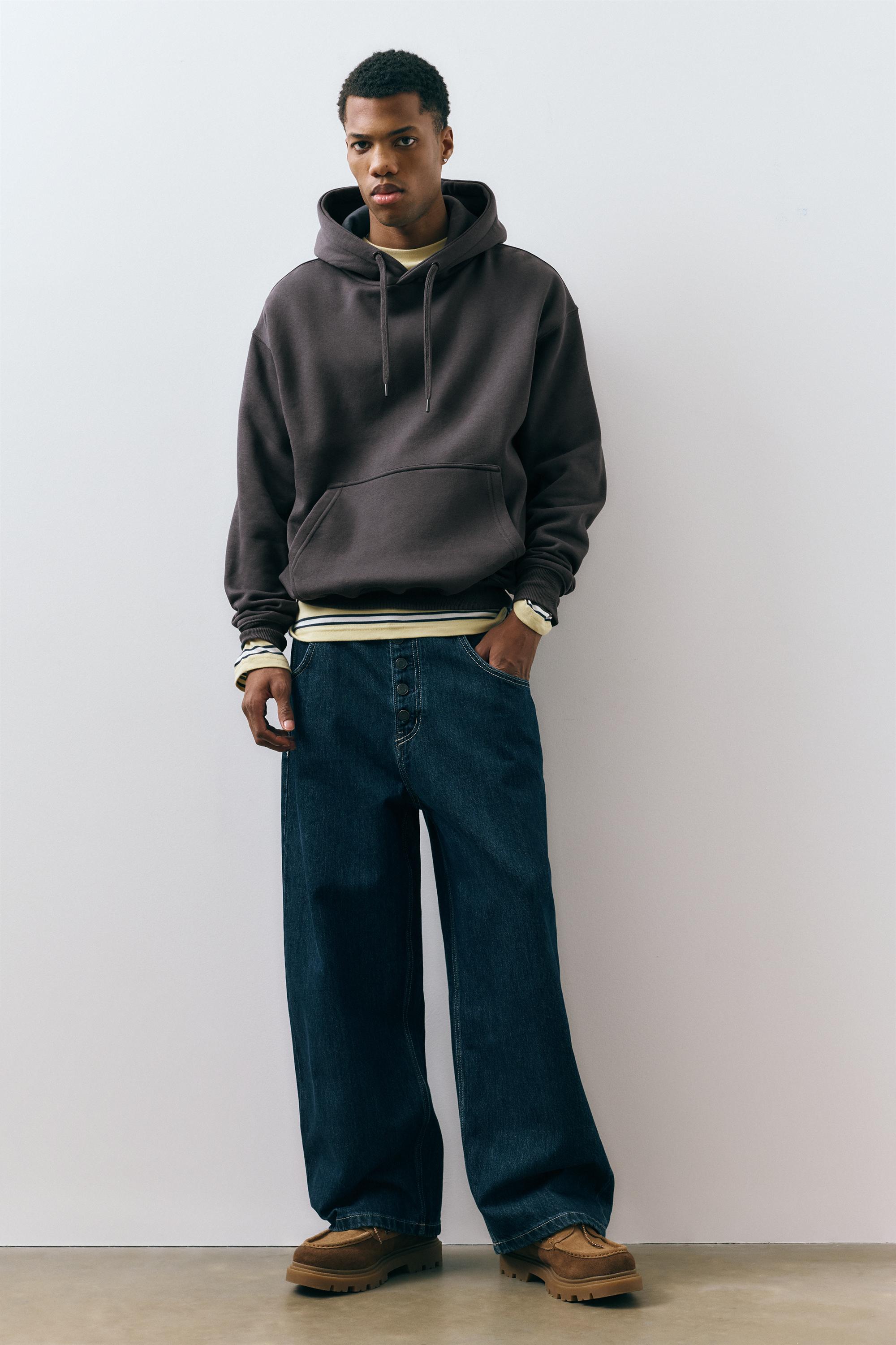 Basic kapüşonlu sweatshirt - Görsel 100