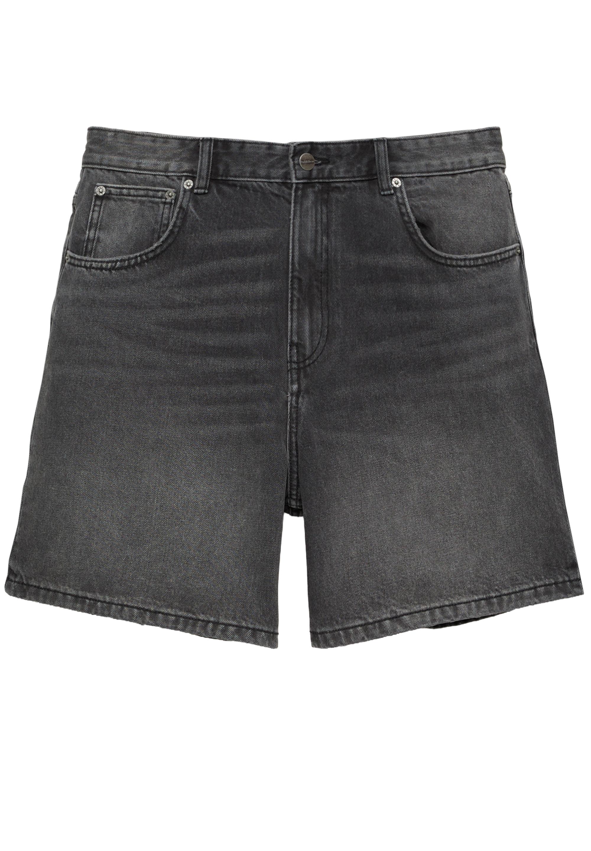 Denim Bermuda shorts — Faded black