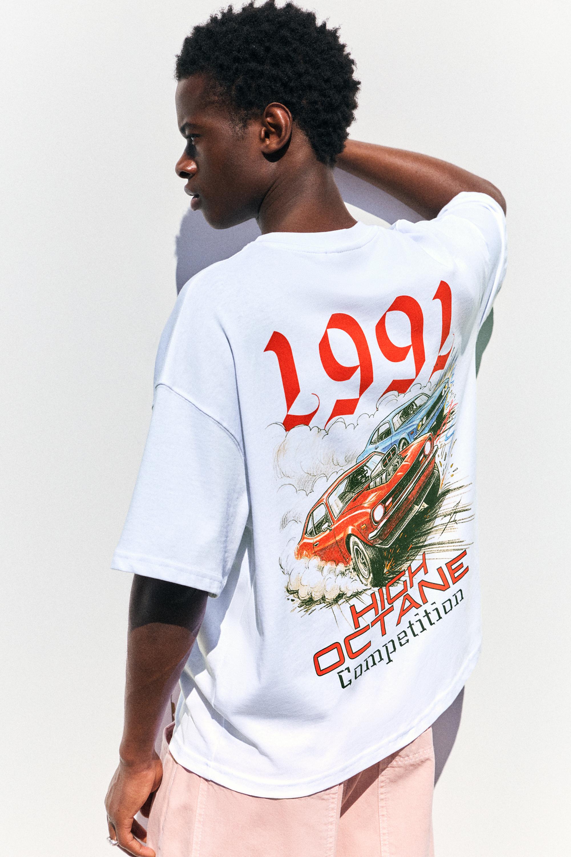 Araba grafik baskılı t-shirt - Görsel 17