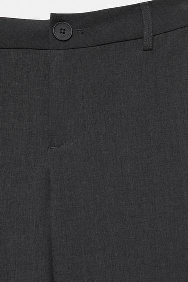 Slim fit straight smart trousers — Grey marl 7