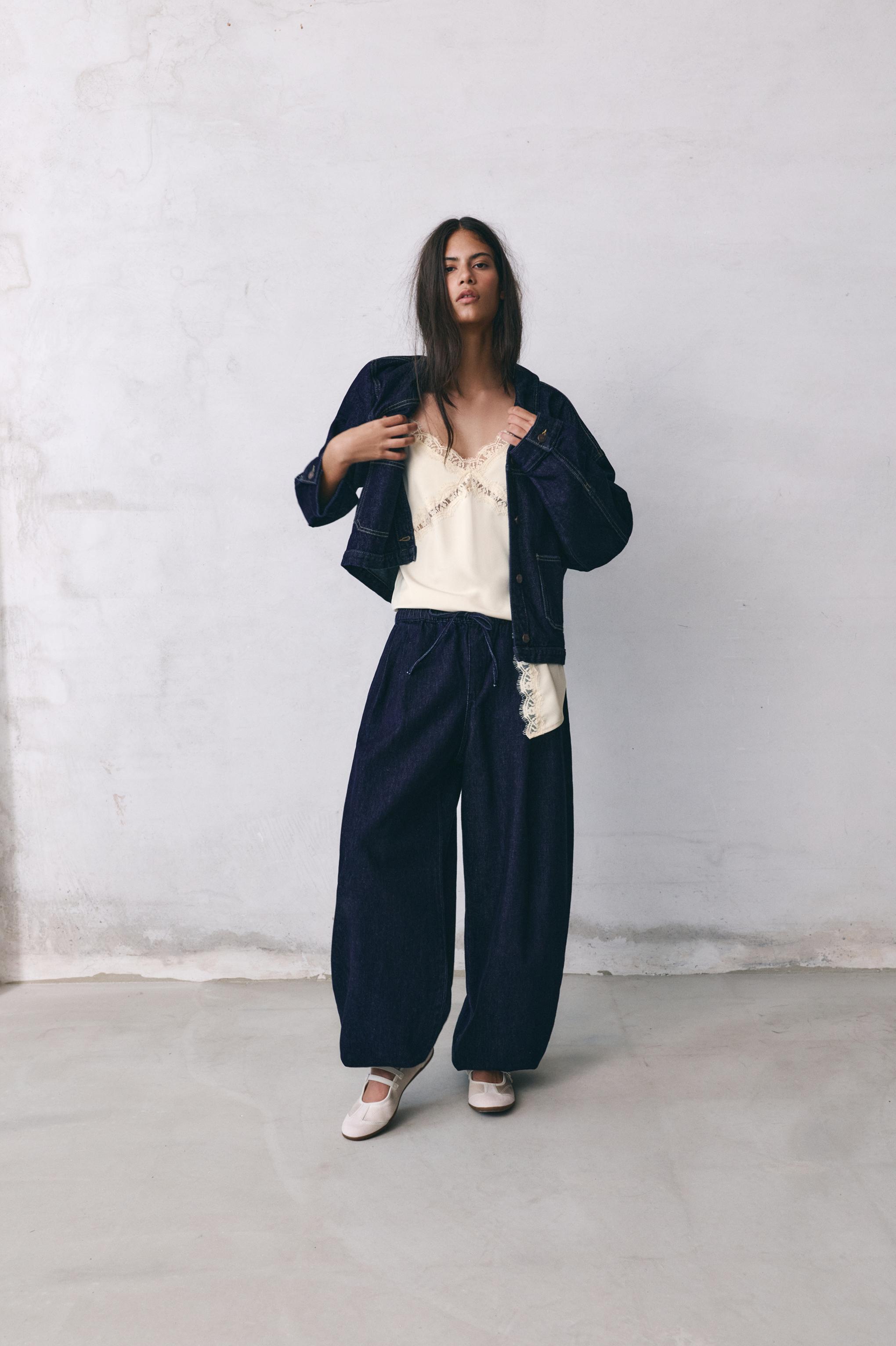 Sarouel trousers jeans — Navy