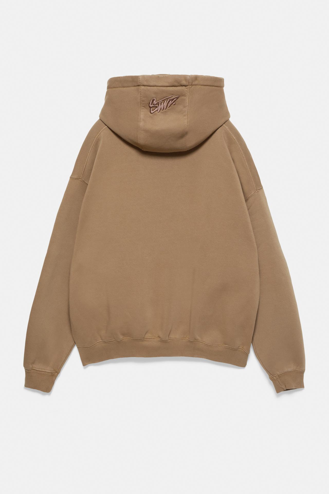 Washed STWD hood — Brown