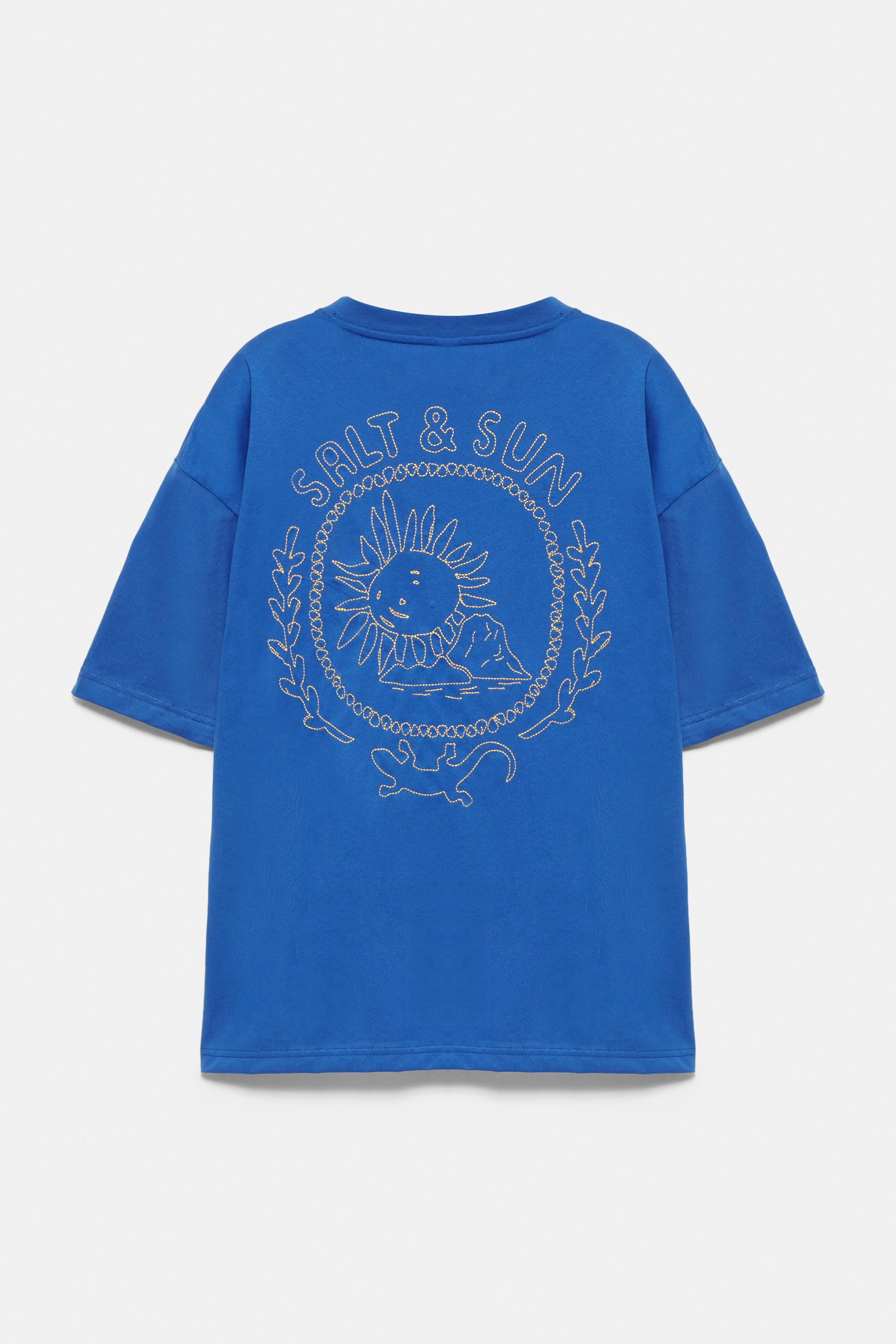 Ibiza Salt & Sun boxy T-shirt — Deep blue