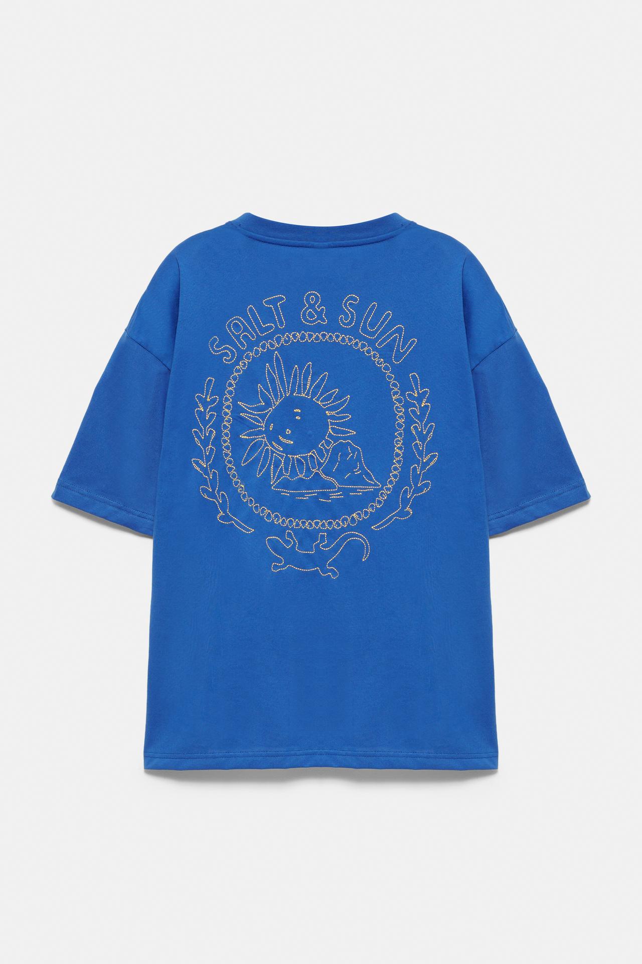 Ibiza Salt & Sun boxy T-shirt — Deep blue