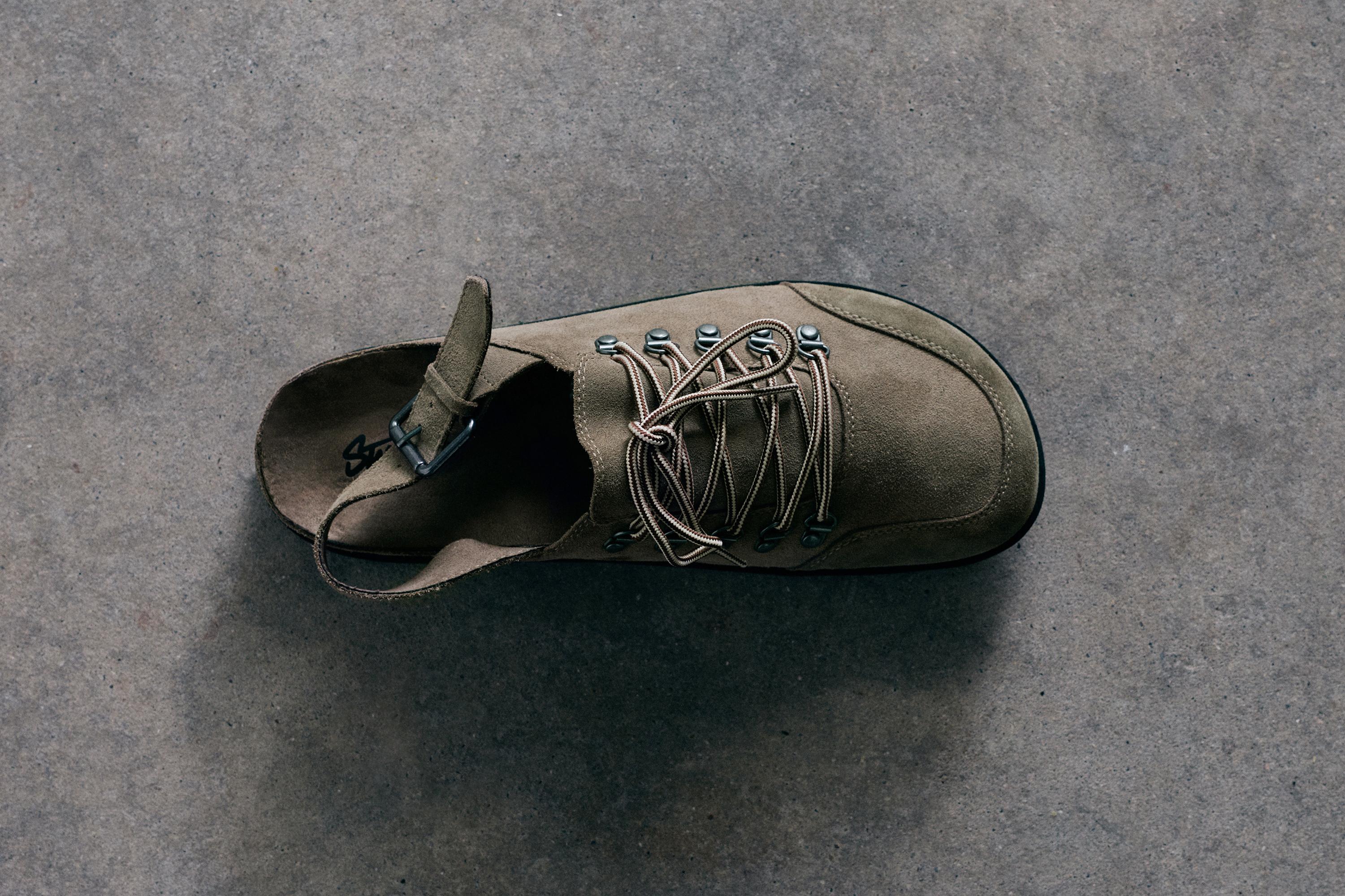 Lace-up leather clogs STWD — Taupe