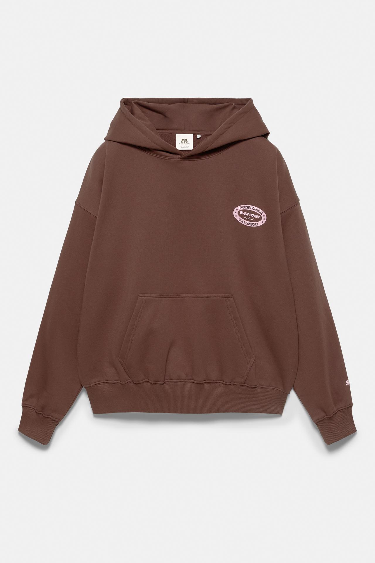 Graphic hoodie — Brown