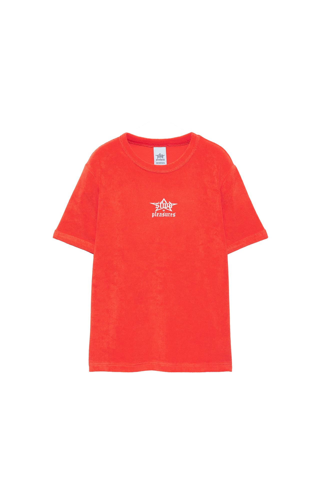 Pleasures x STWD towelling T-shirt — Red