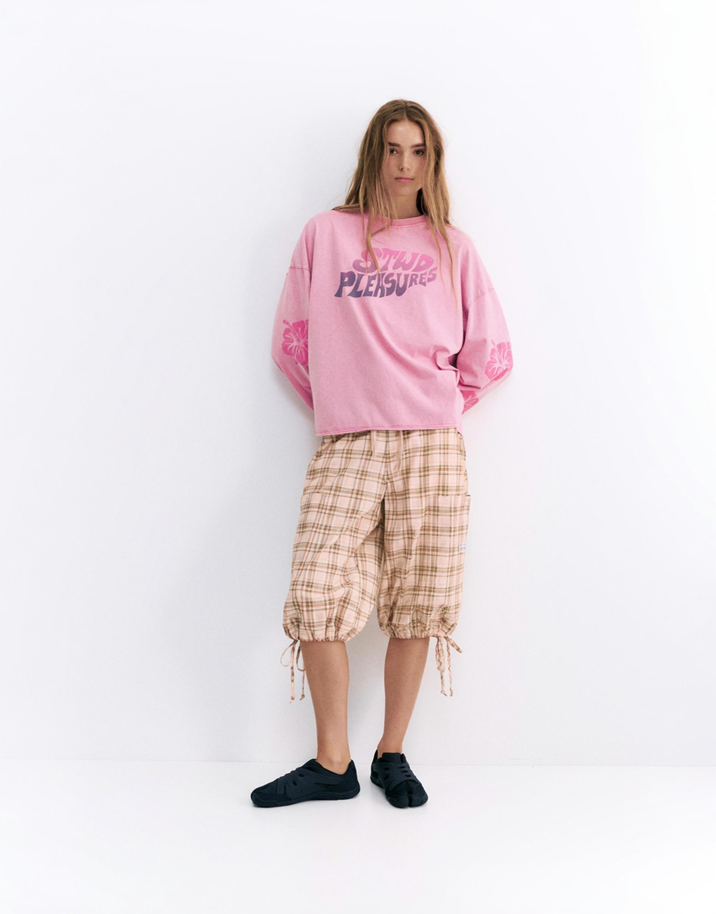 Pleasures x STWD long sleeve T-shirt — Pink