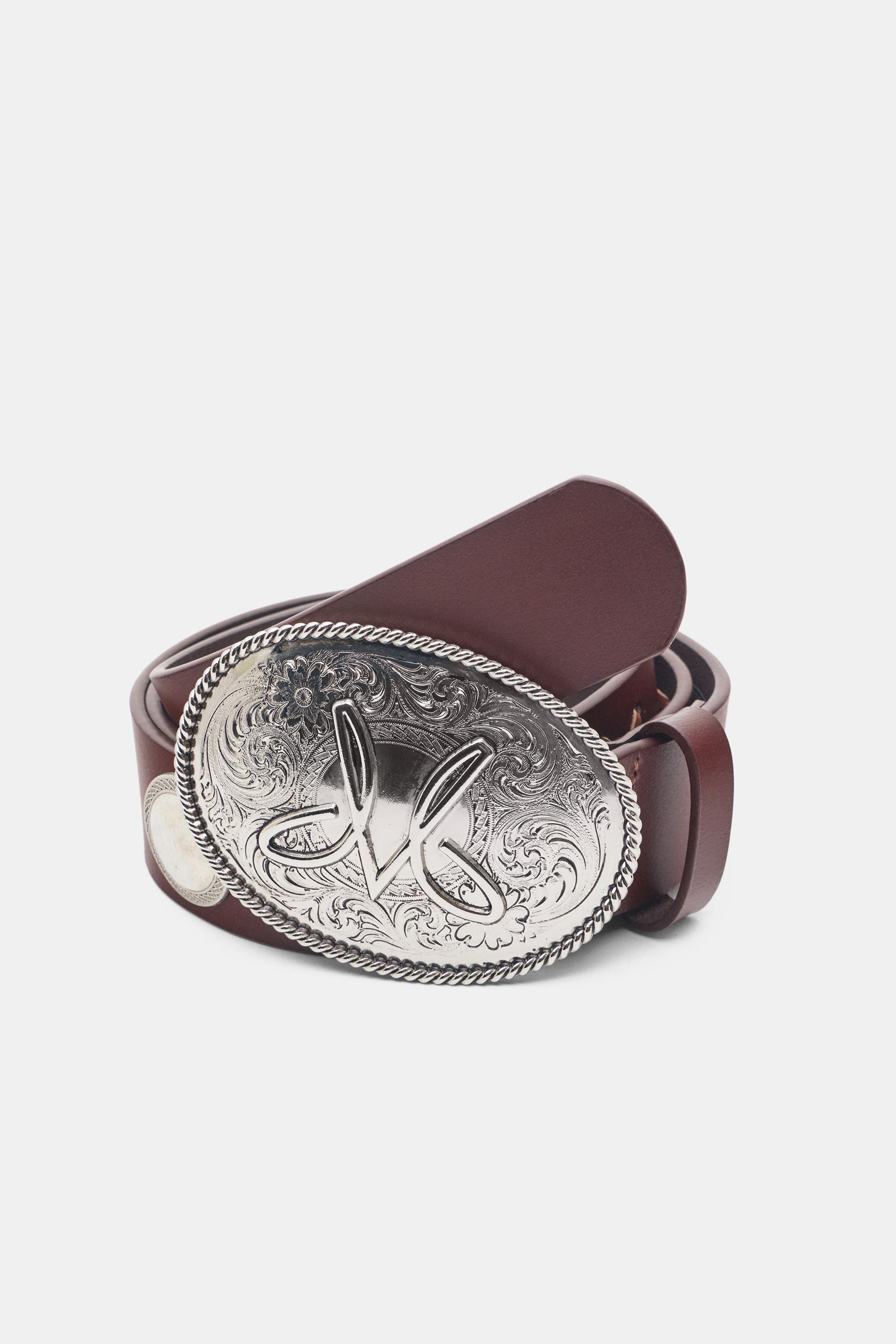 Montserrat Messeguer 100% leather belt — Brown