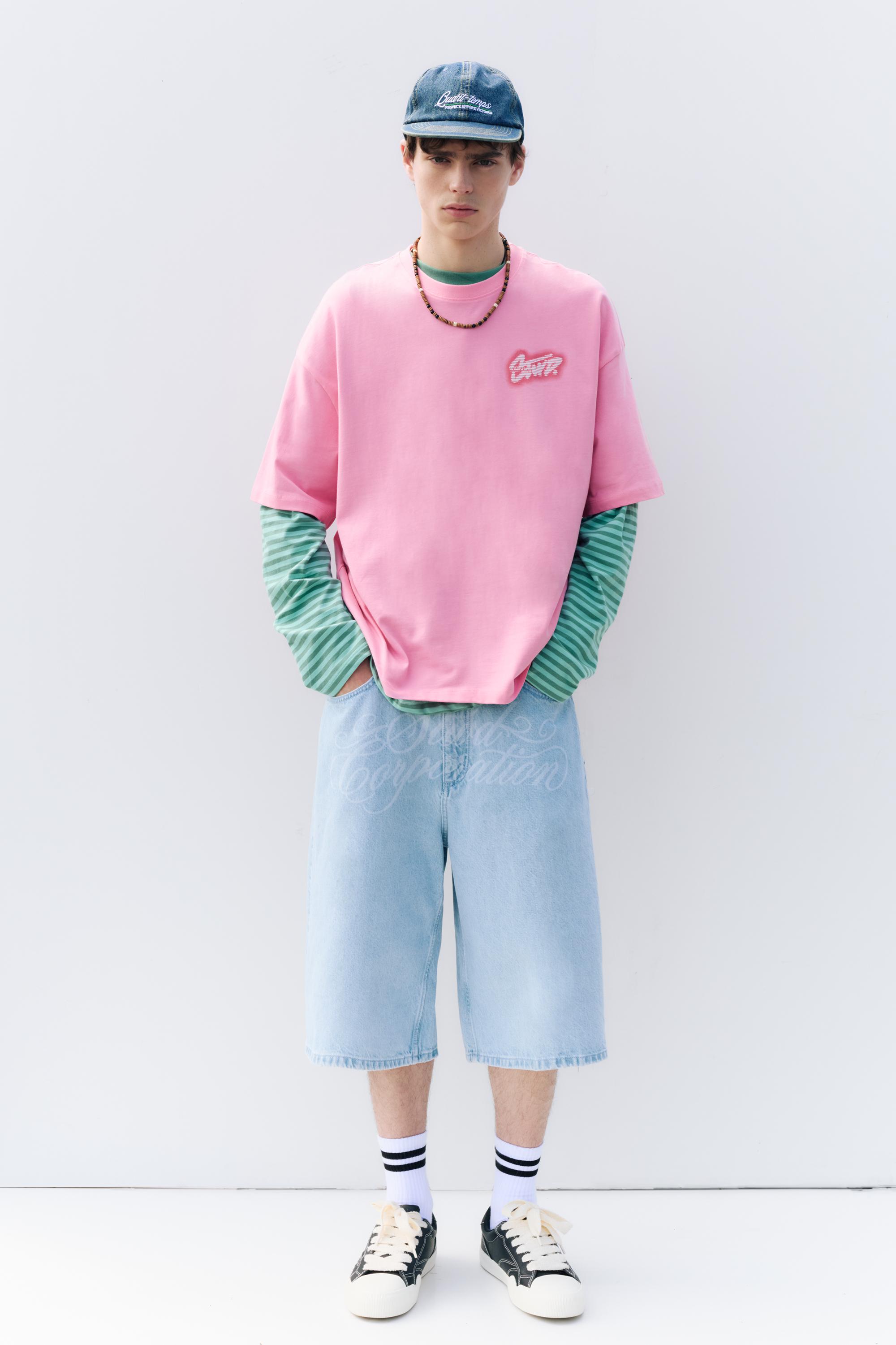 STWD boxy graphic T-shirt — Pink