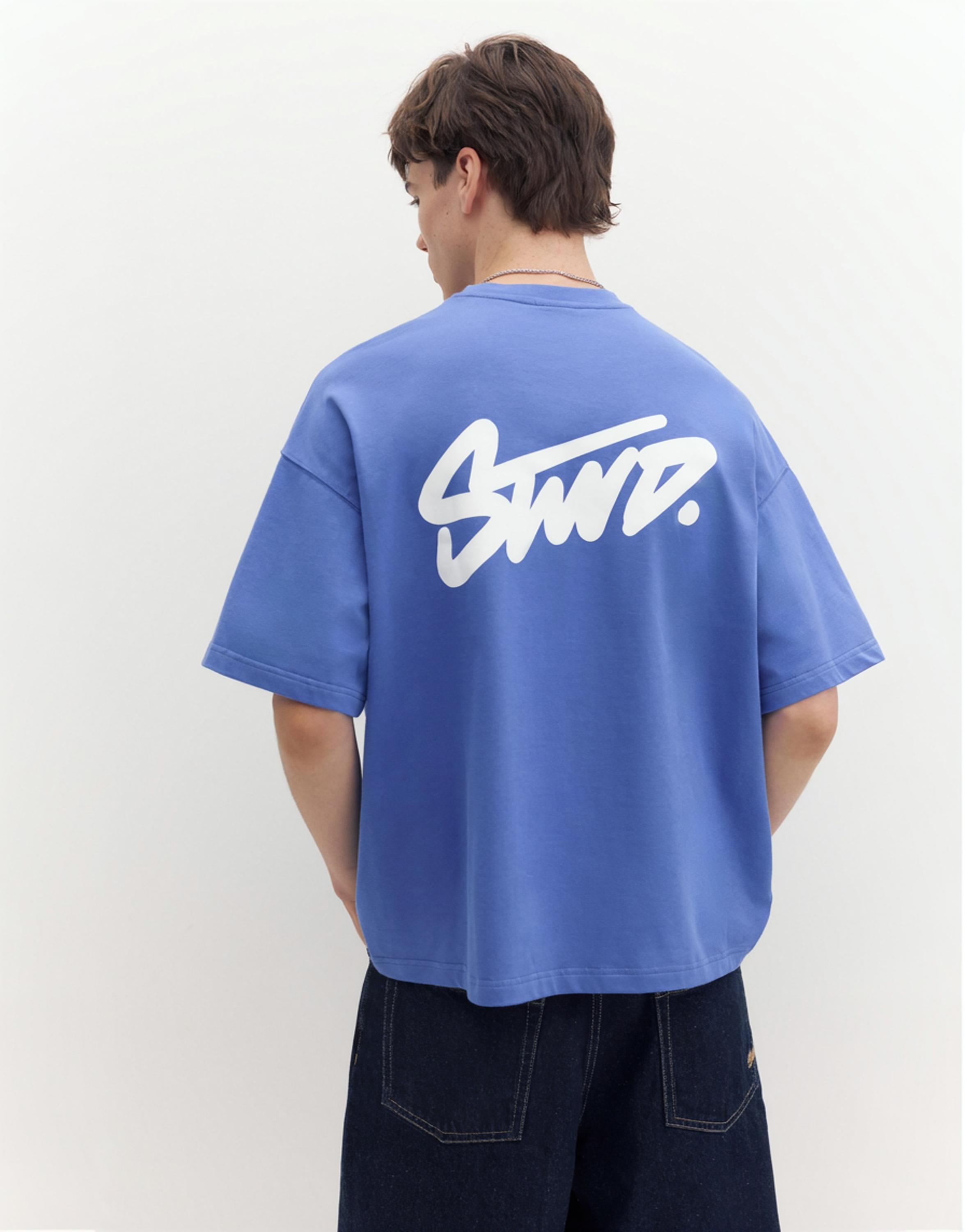 STWD logo boxy T-shirt — Blue
