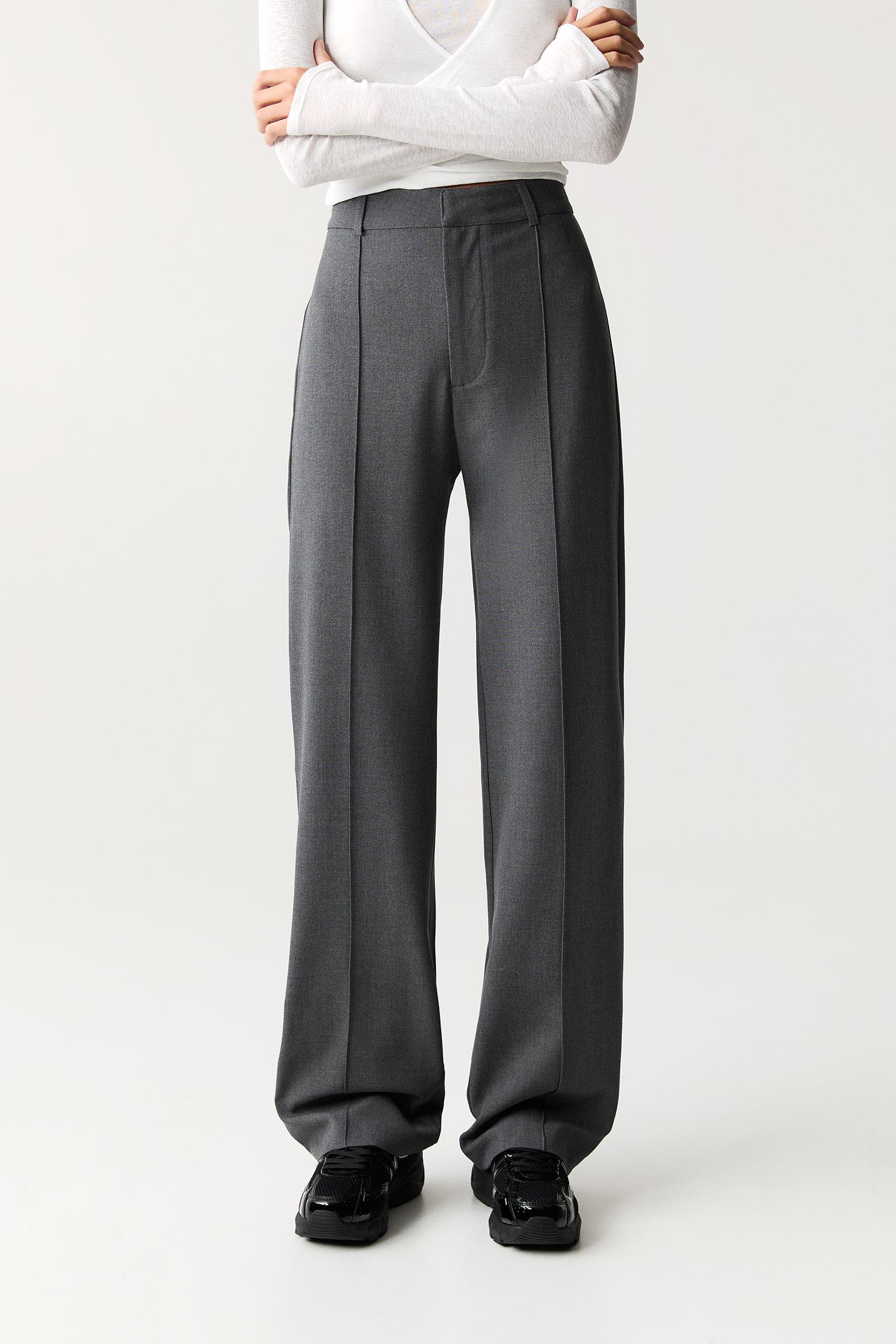 Smart trousers with seam detail — Grey