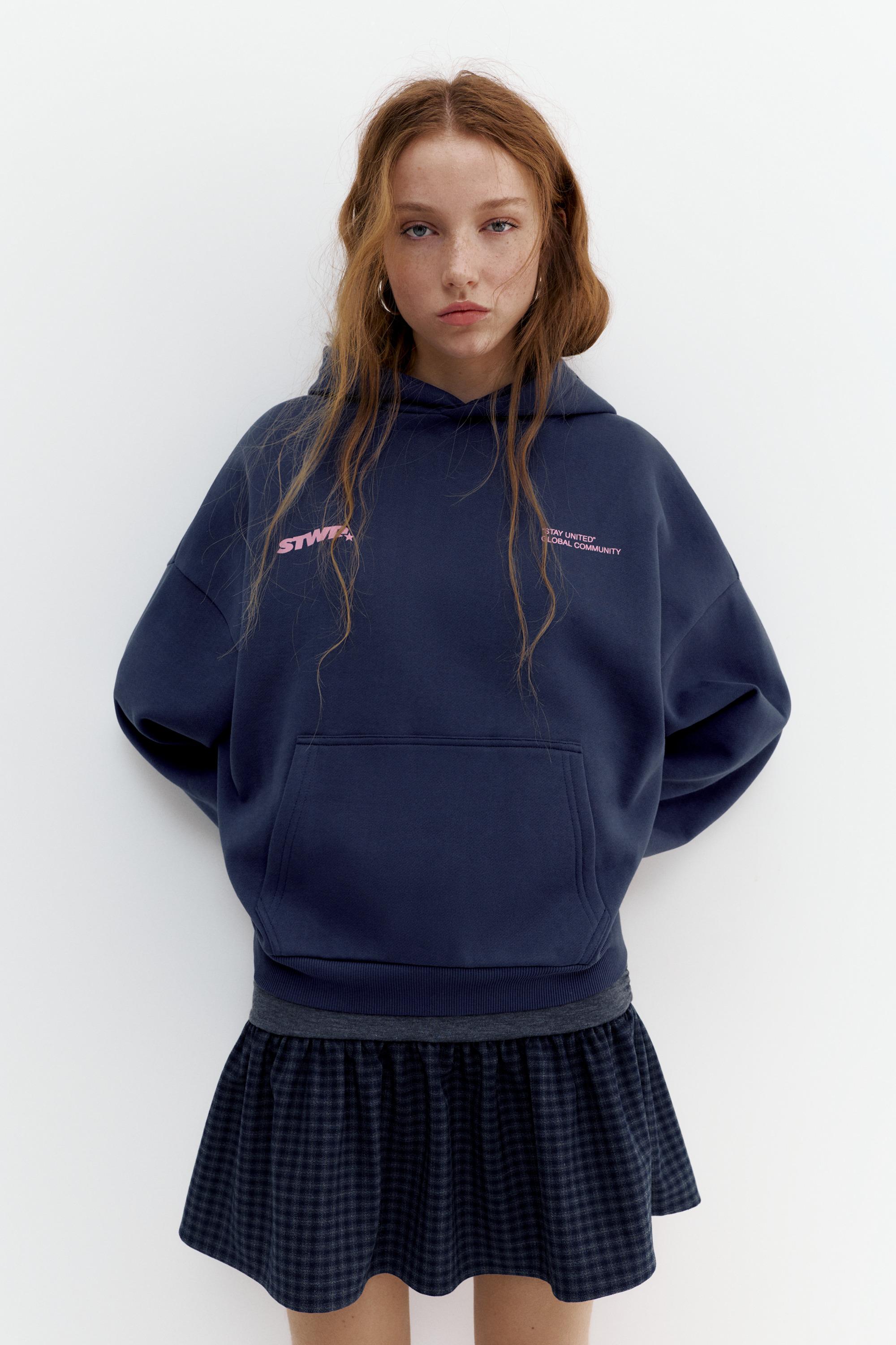 Kapüşonlu STWD yıldız sweatshirt - Görsel 12