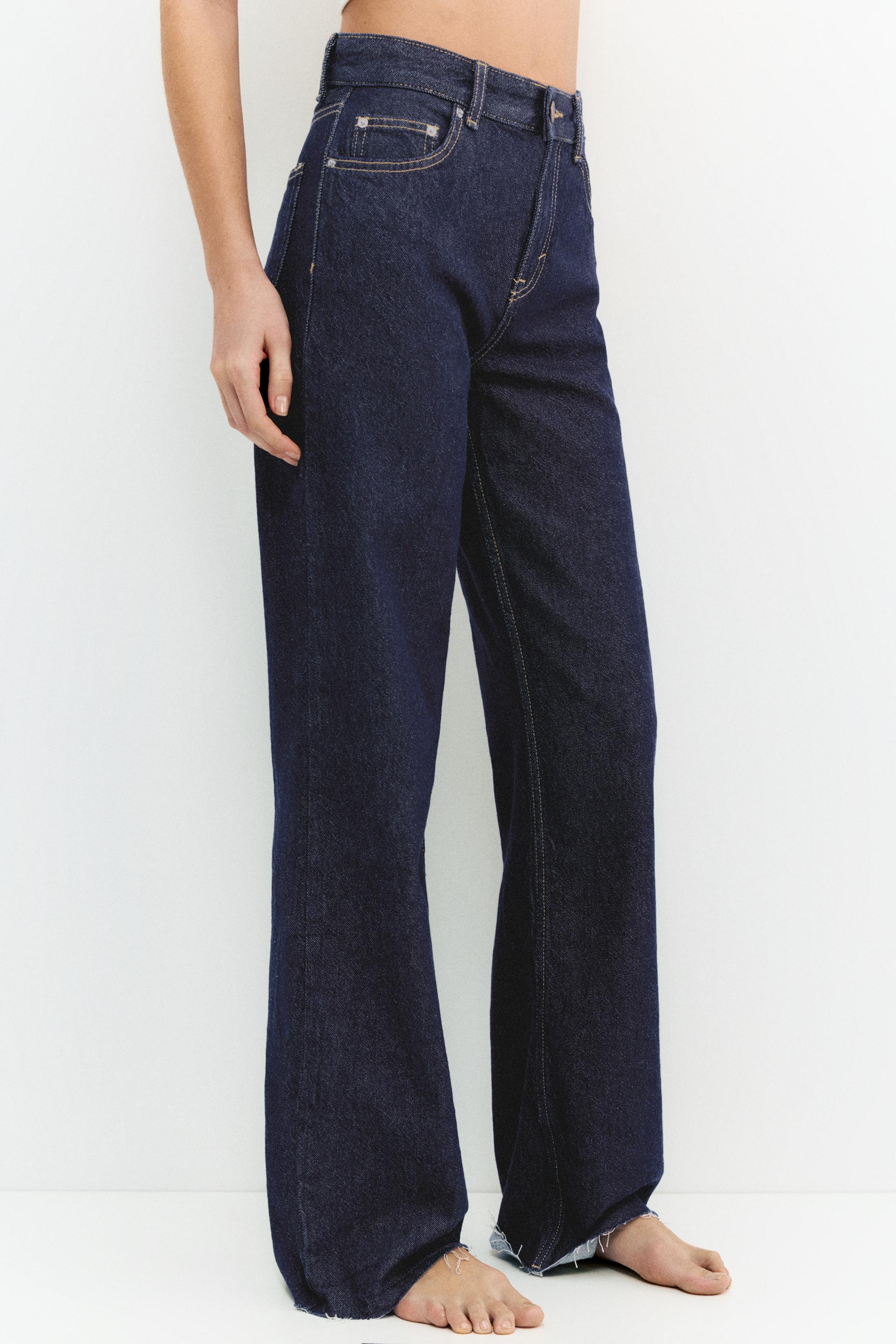 Yüksek bel geniş paça jean - Görsel 112