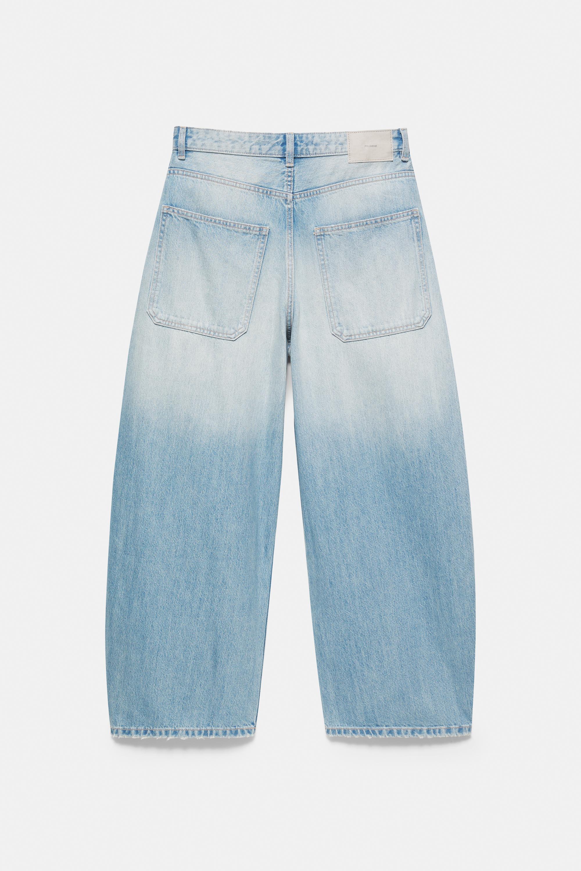 Seamed barrel jeans — Pale indigo