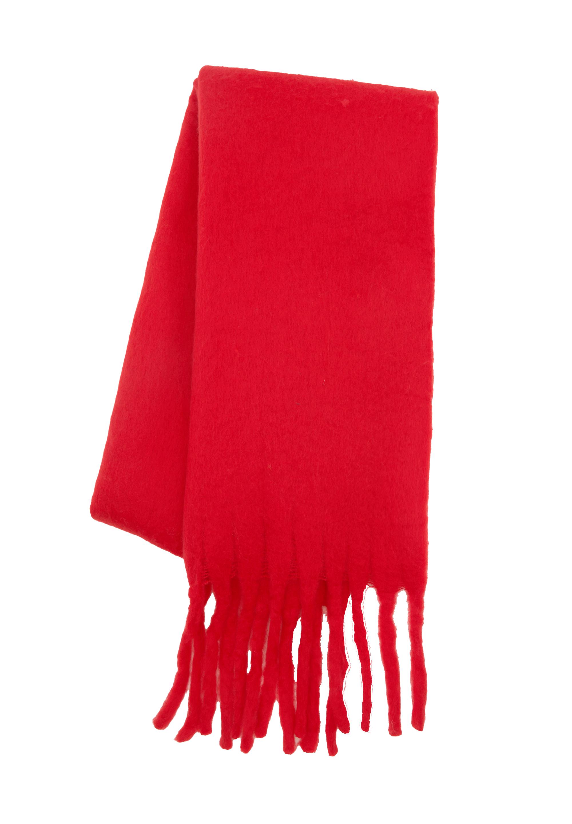 Maxi mohair-effect scarf — Red