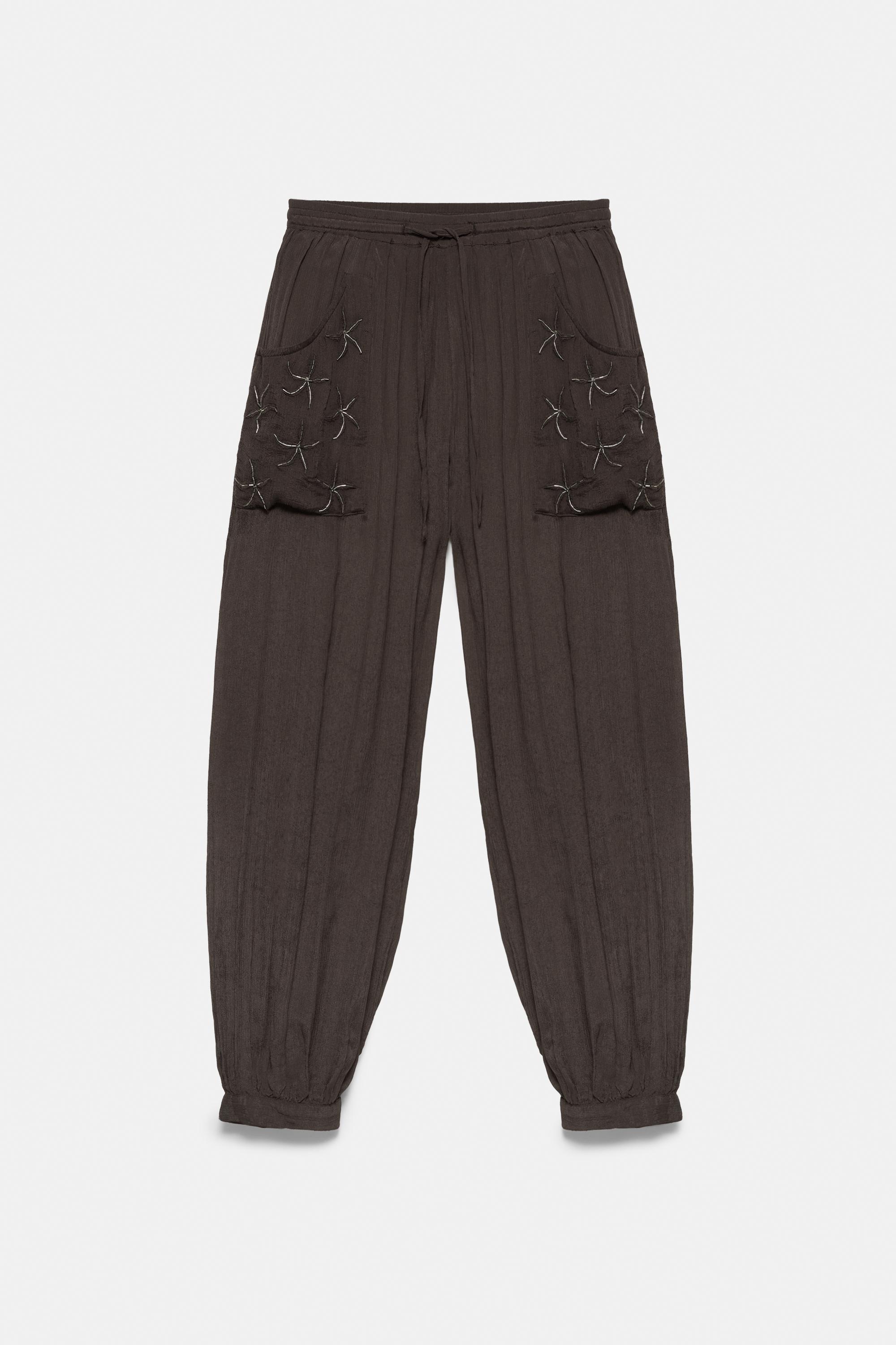 Beaded sarouel trousers