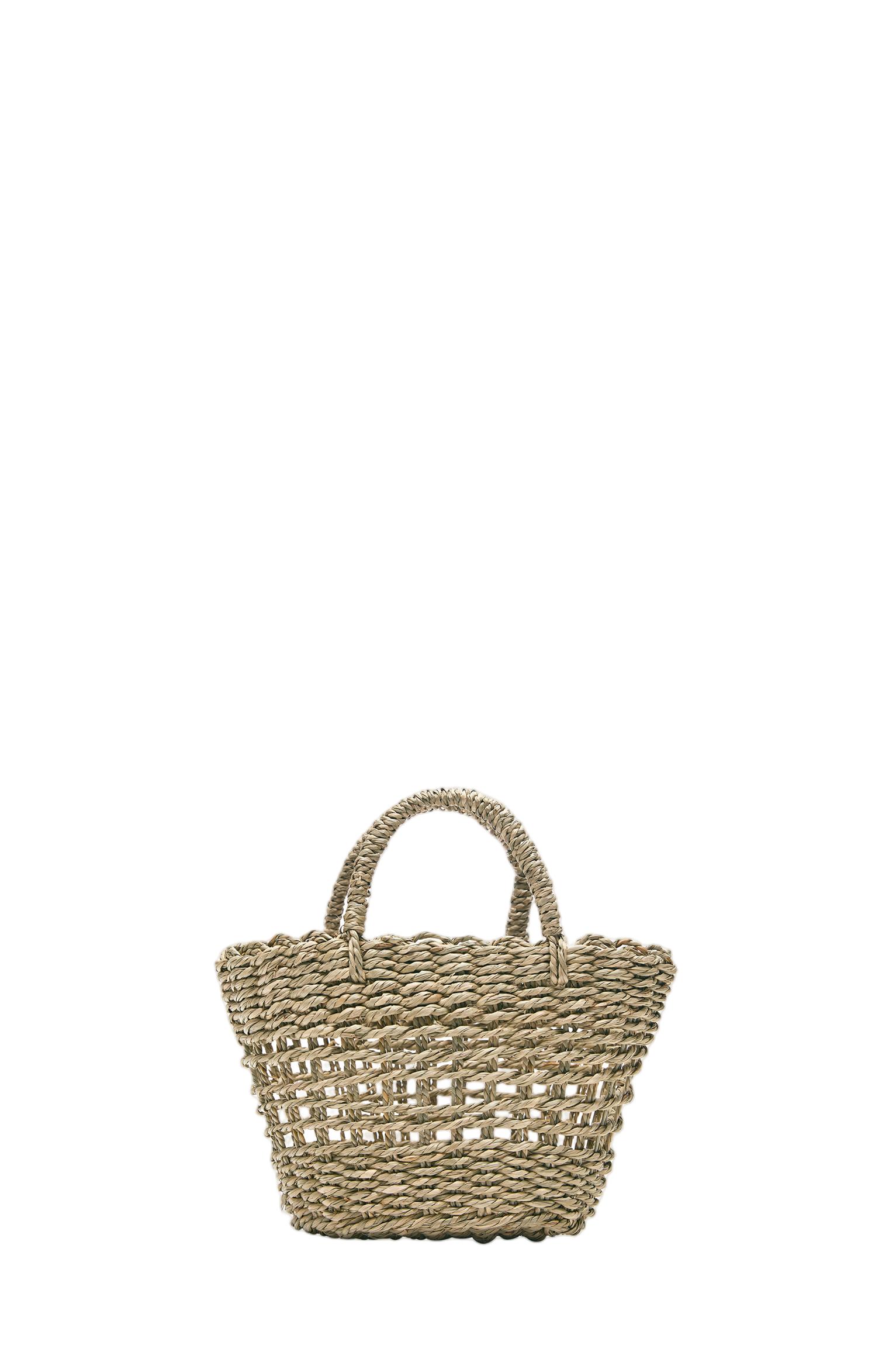 Mini basket bag — Beige