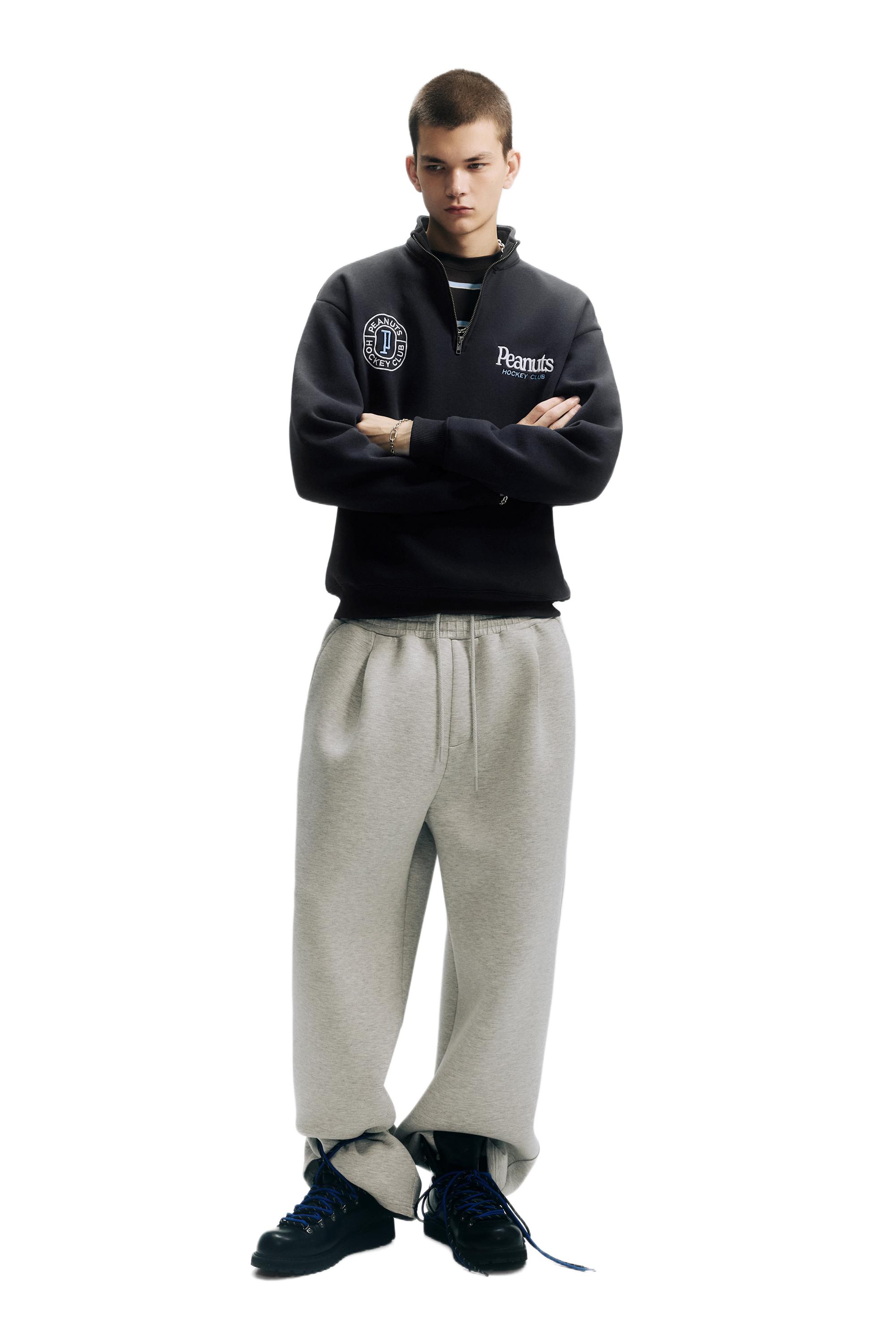 Fermuarlı dik yaka Peanuts sweatshirt - Görsel 16