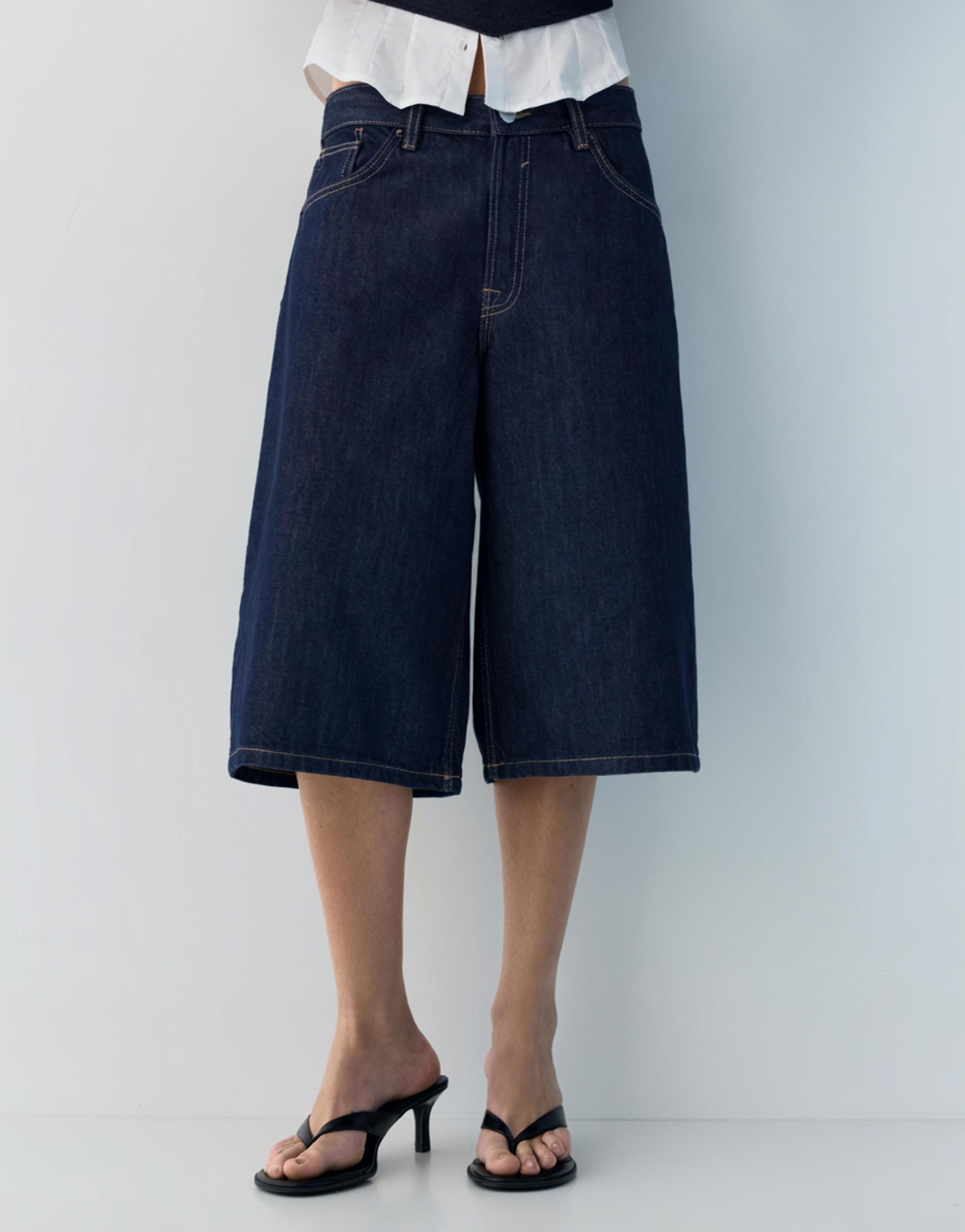 Düşük bel denim şort - Görsel 52