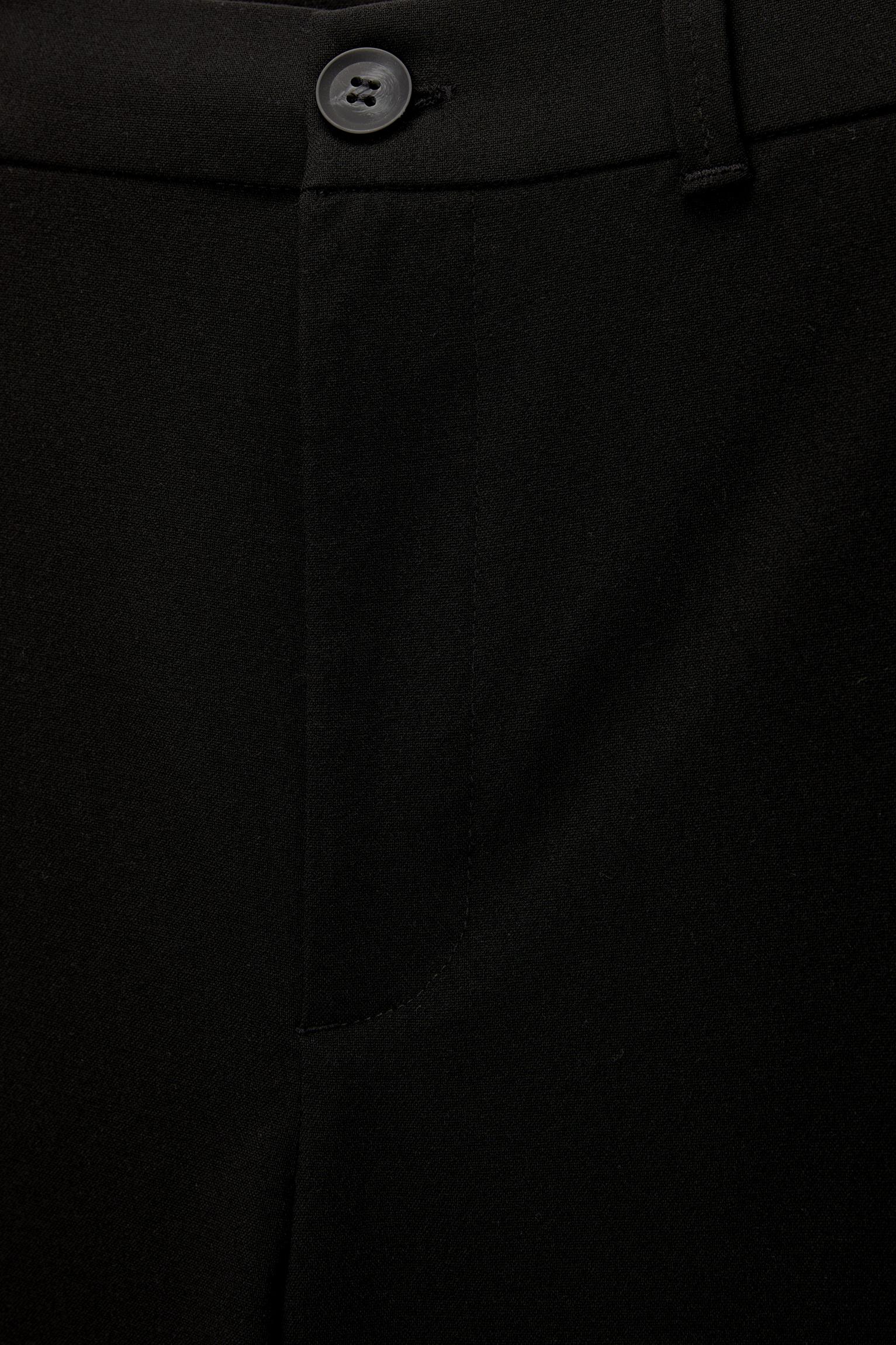 Smart high-waist straight-leg trousers — Black