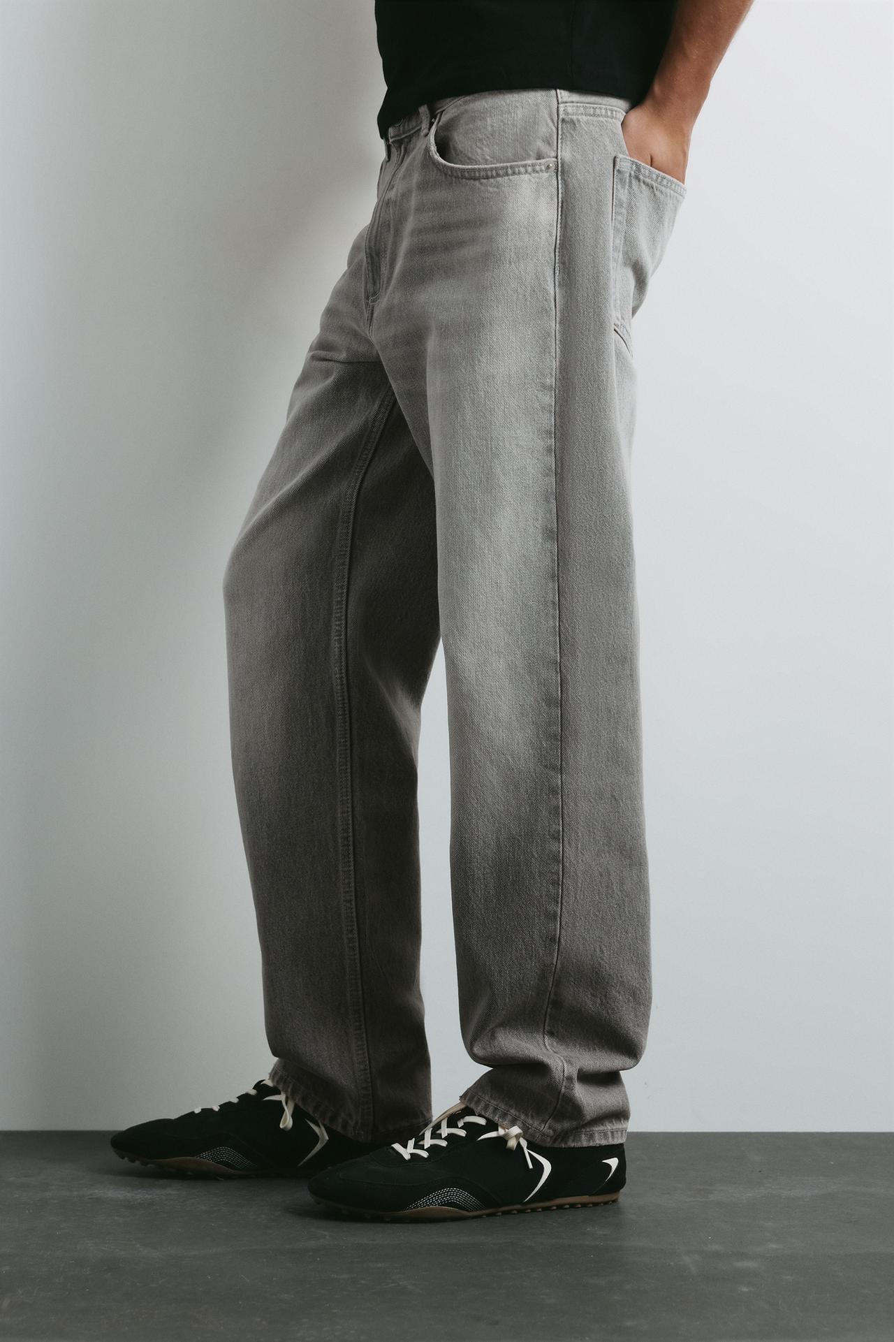 Straight-leg jeans — Dark grey