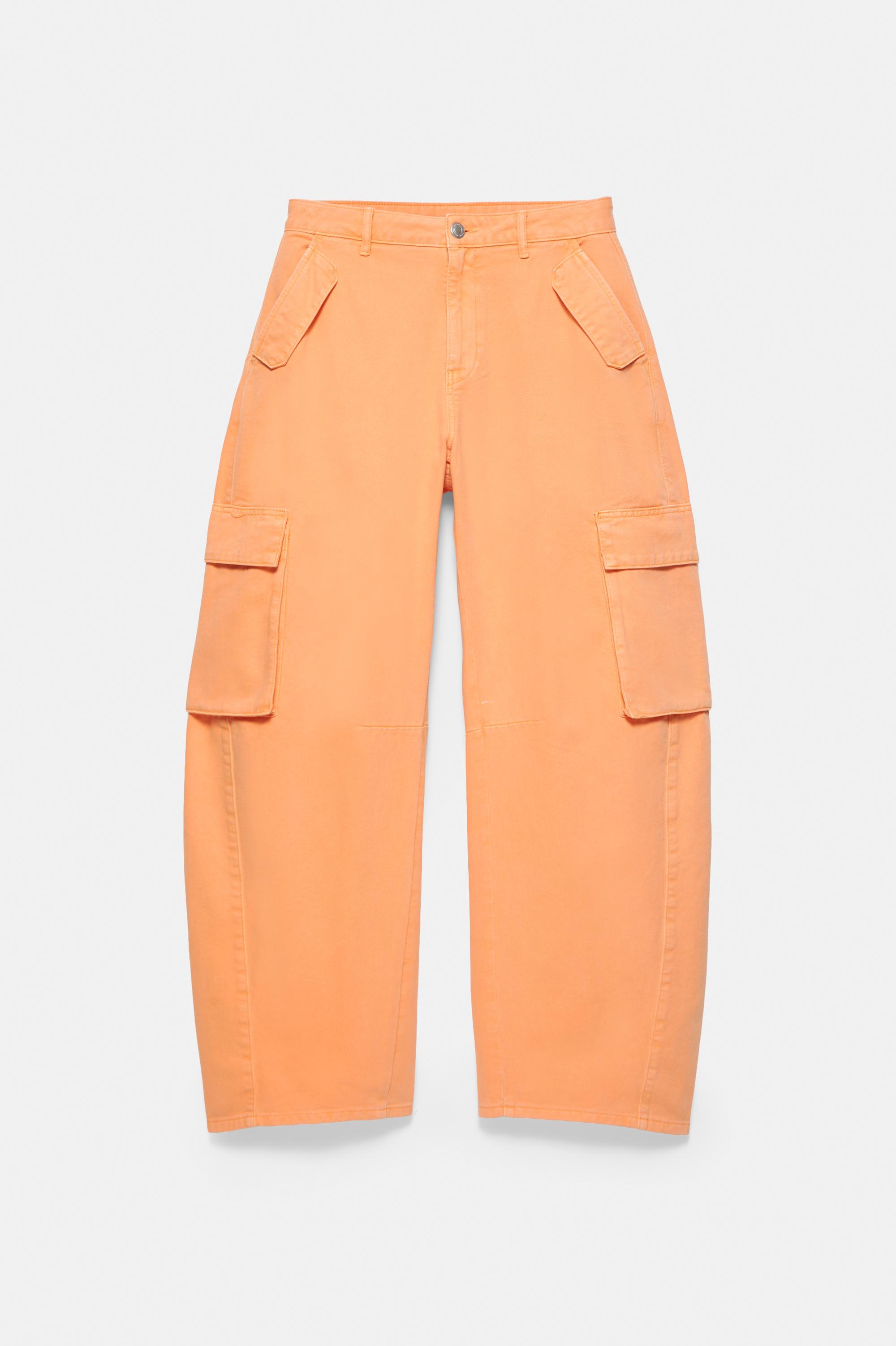 Balloon fit cargo trousers — Orange