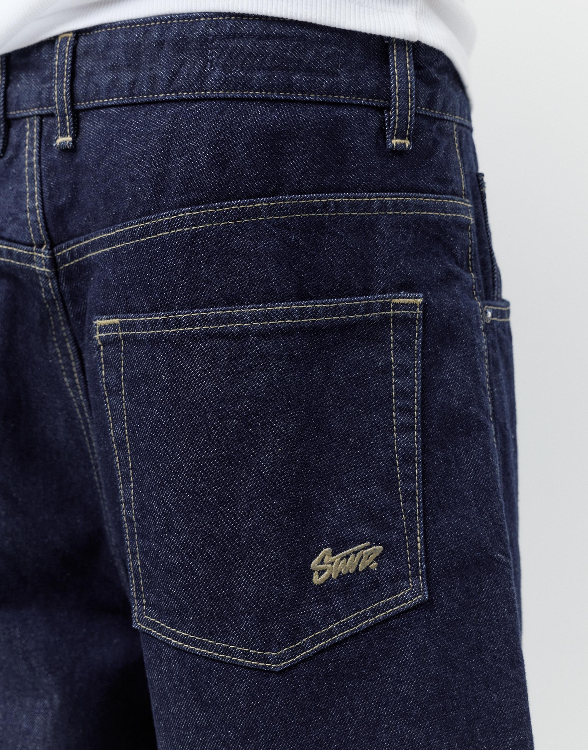 Baggy denim Bermuda shorts — Navy
