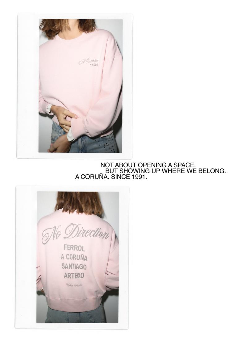 A Coruña 15004 sweatshirt — Pastel pink