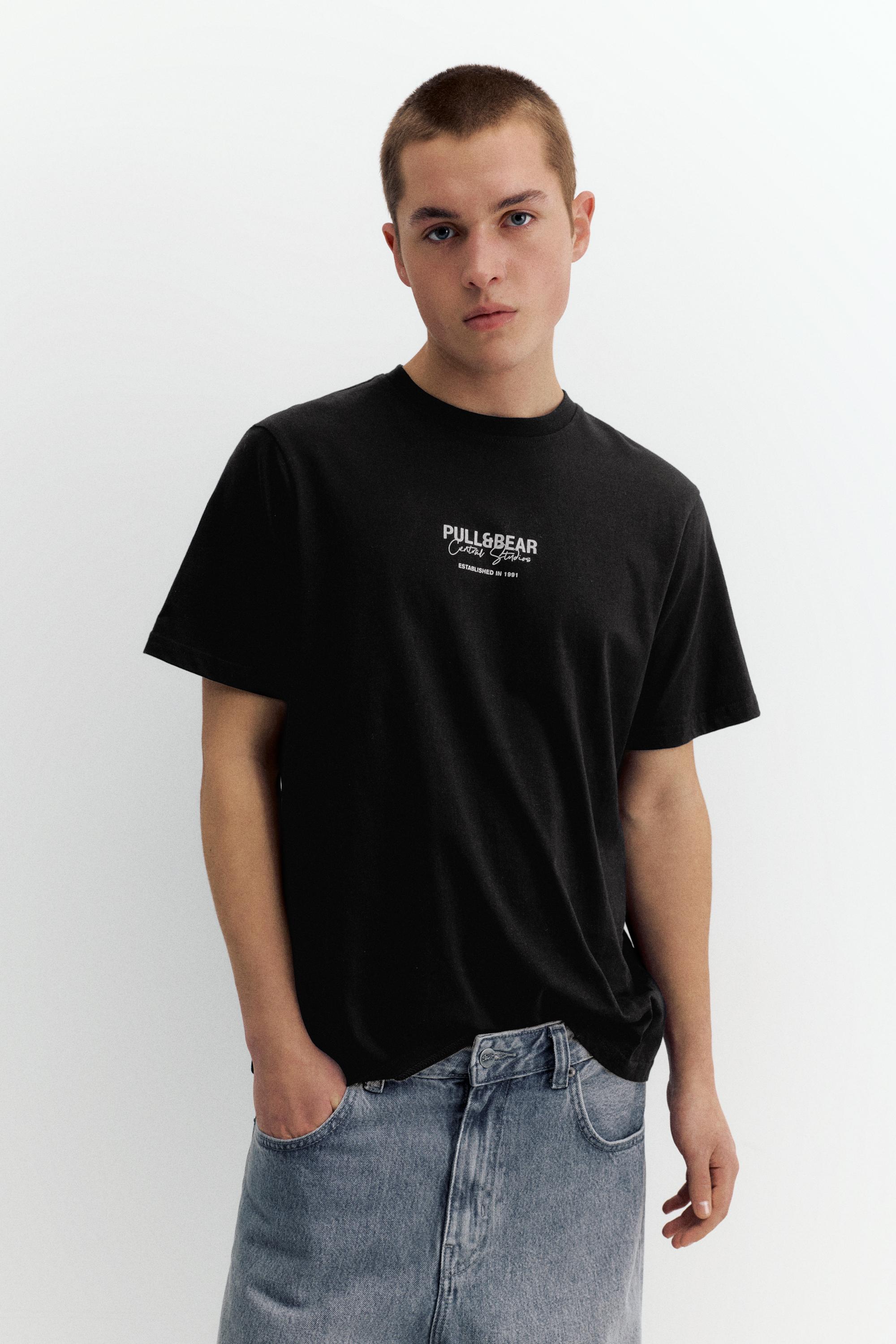 Embroidered logo T-shirt — Black
