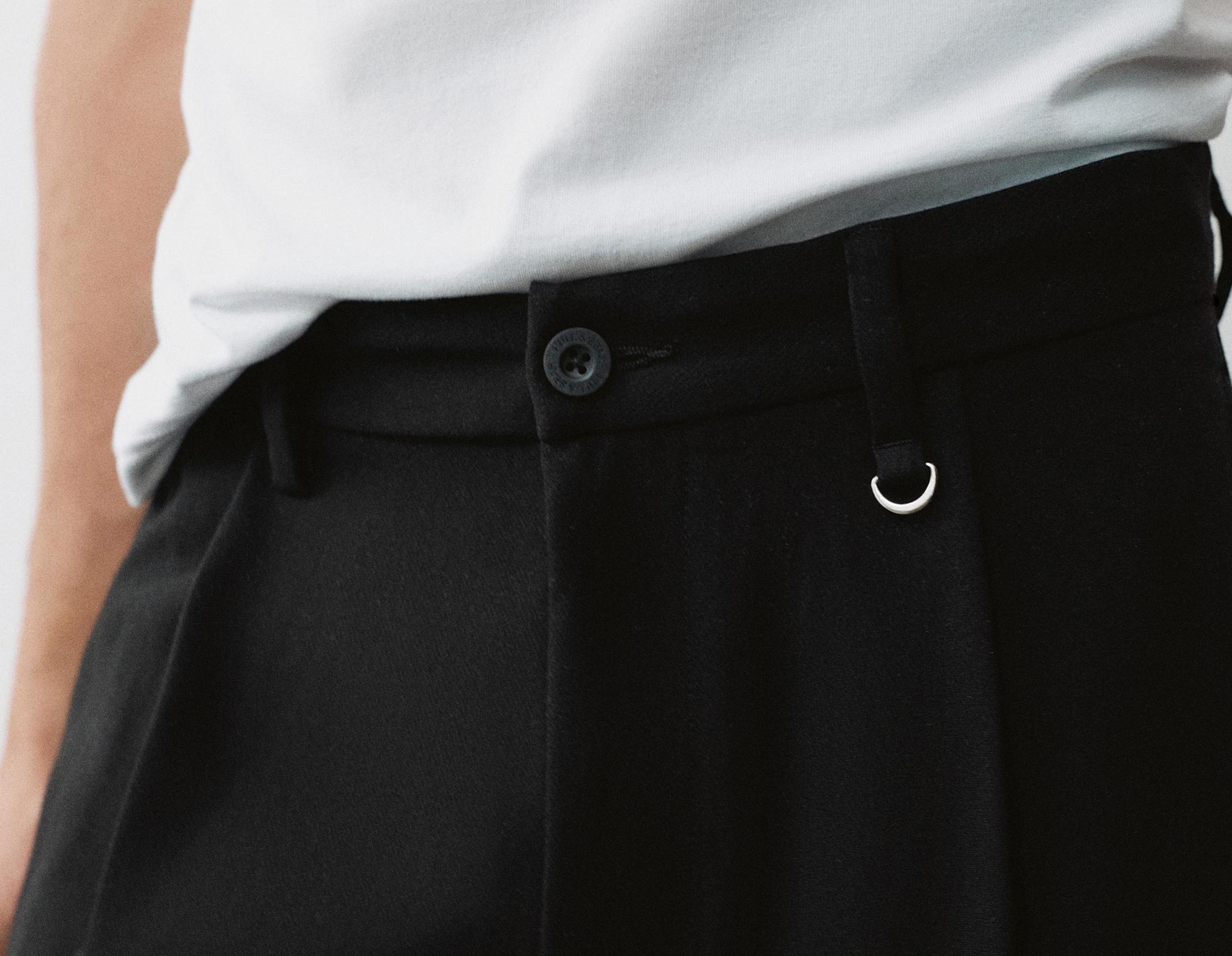 Tailored darted trousers — Black