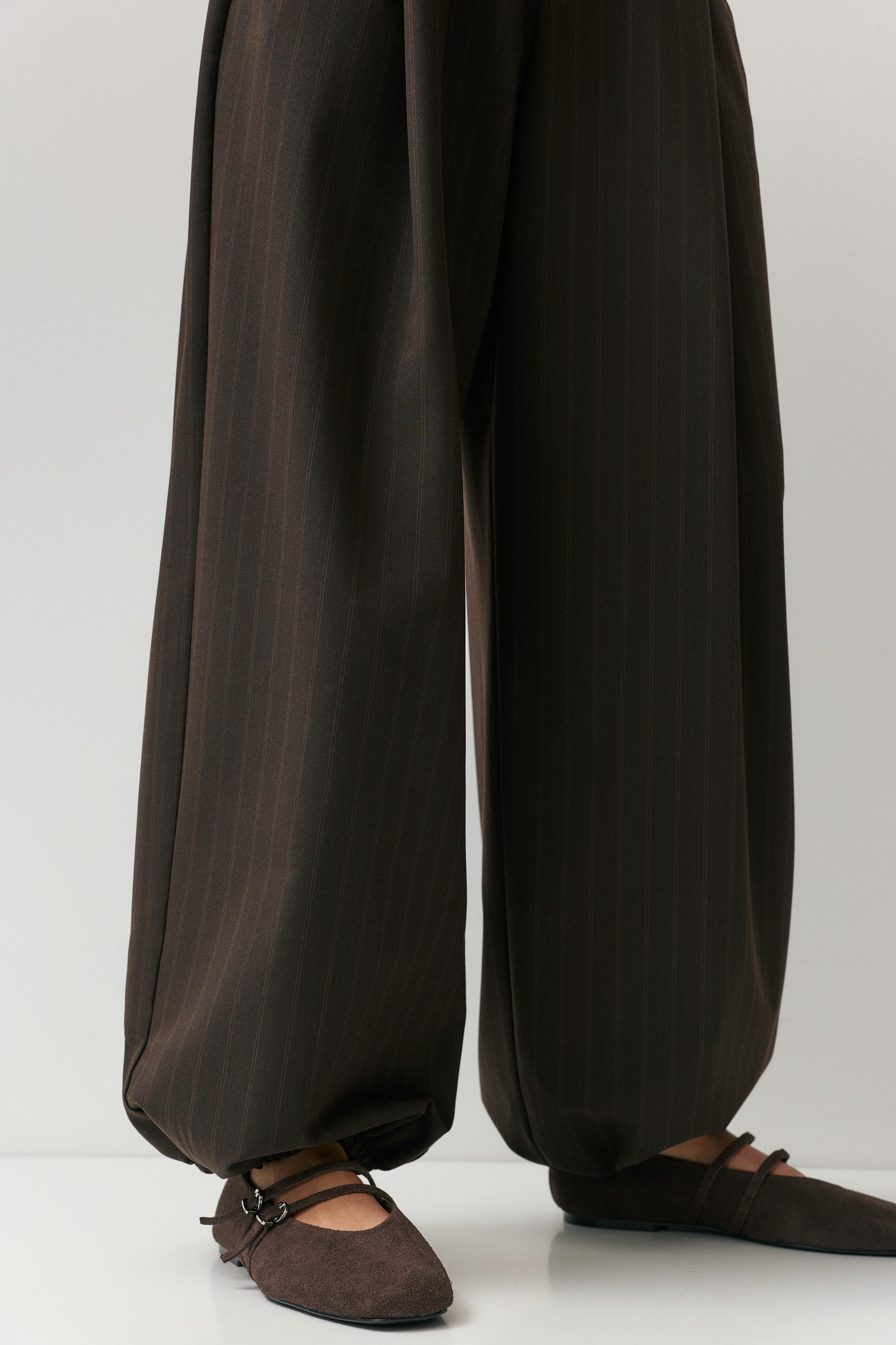 Şalvar pantolon çizgili pileli - Görsel 12