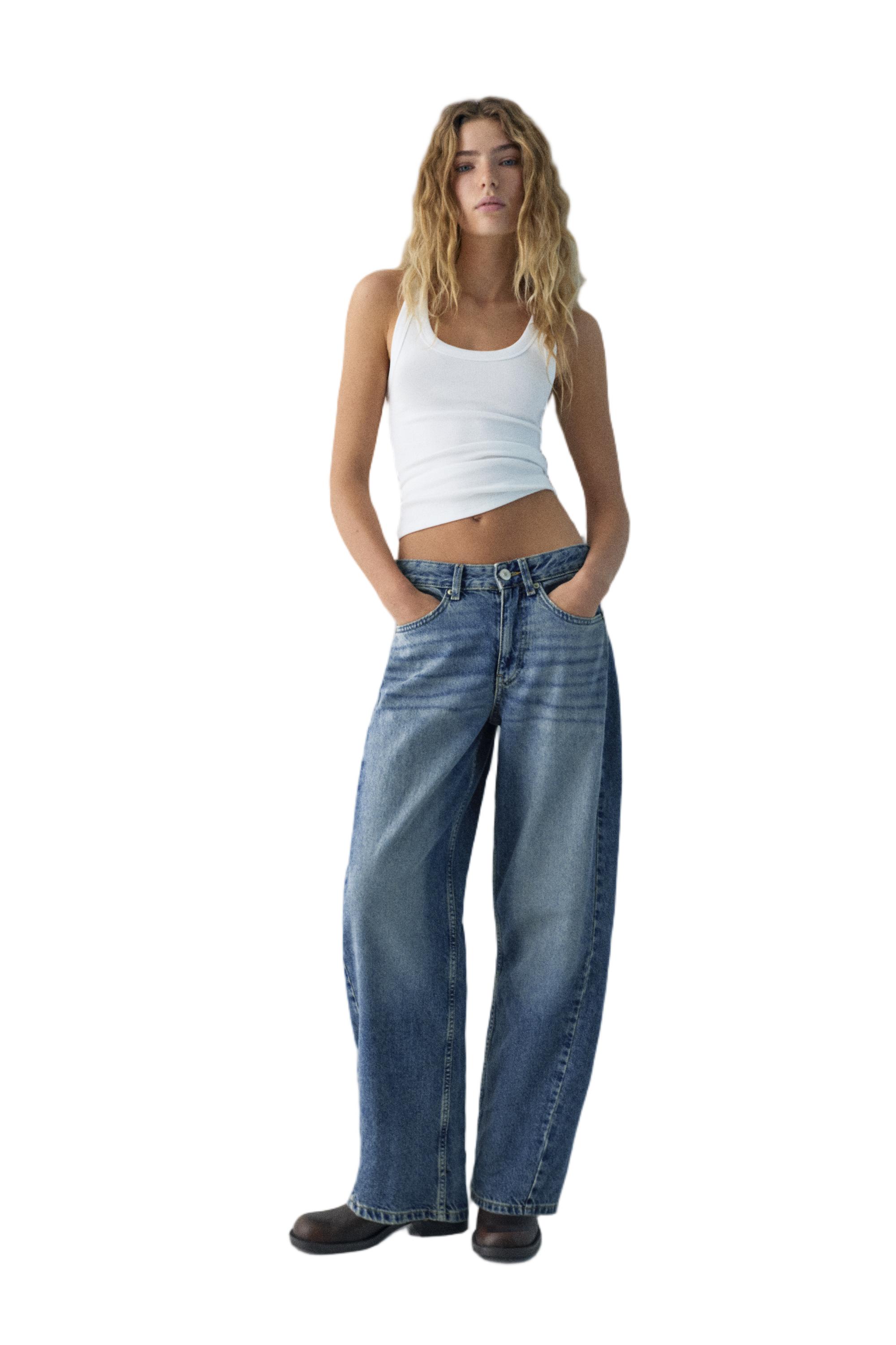 Düşük bel barrel jean - Görsel 35