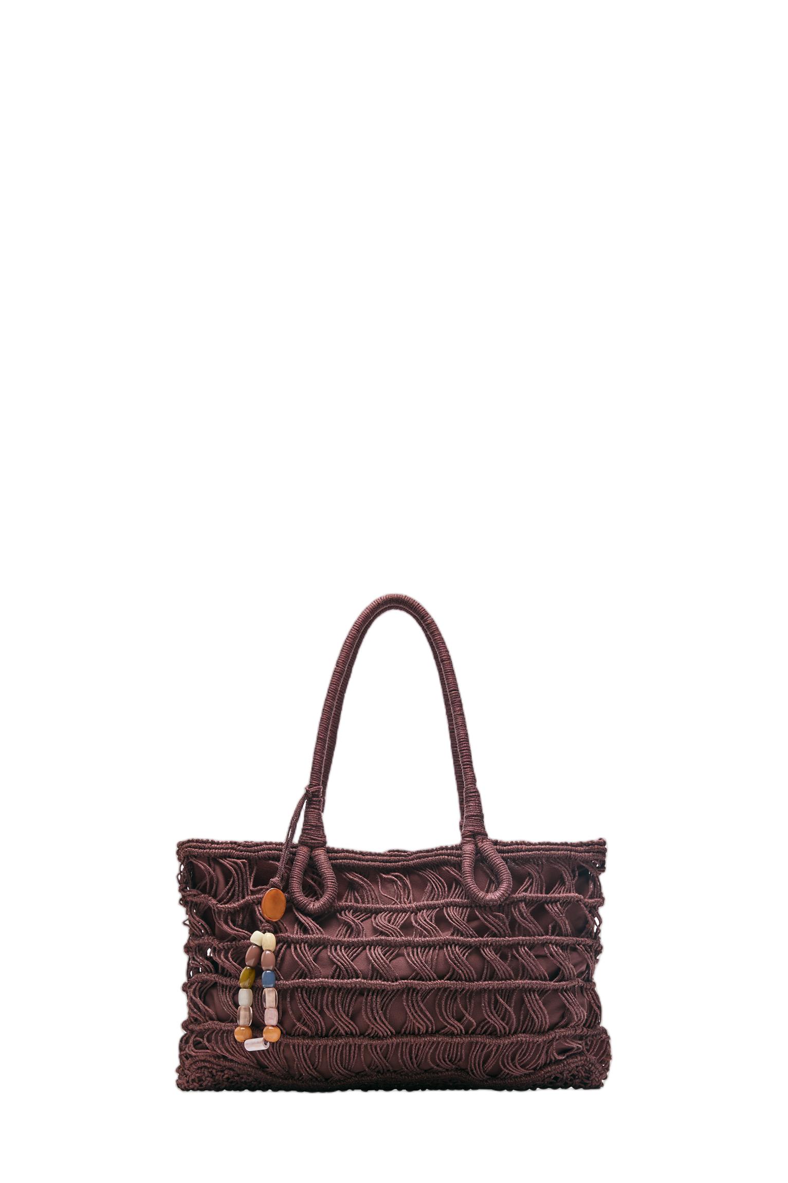 Embellished tote bag — Brown