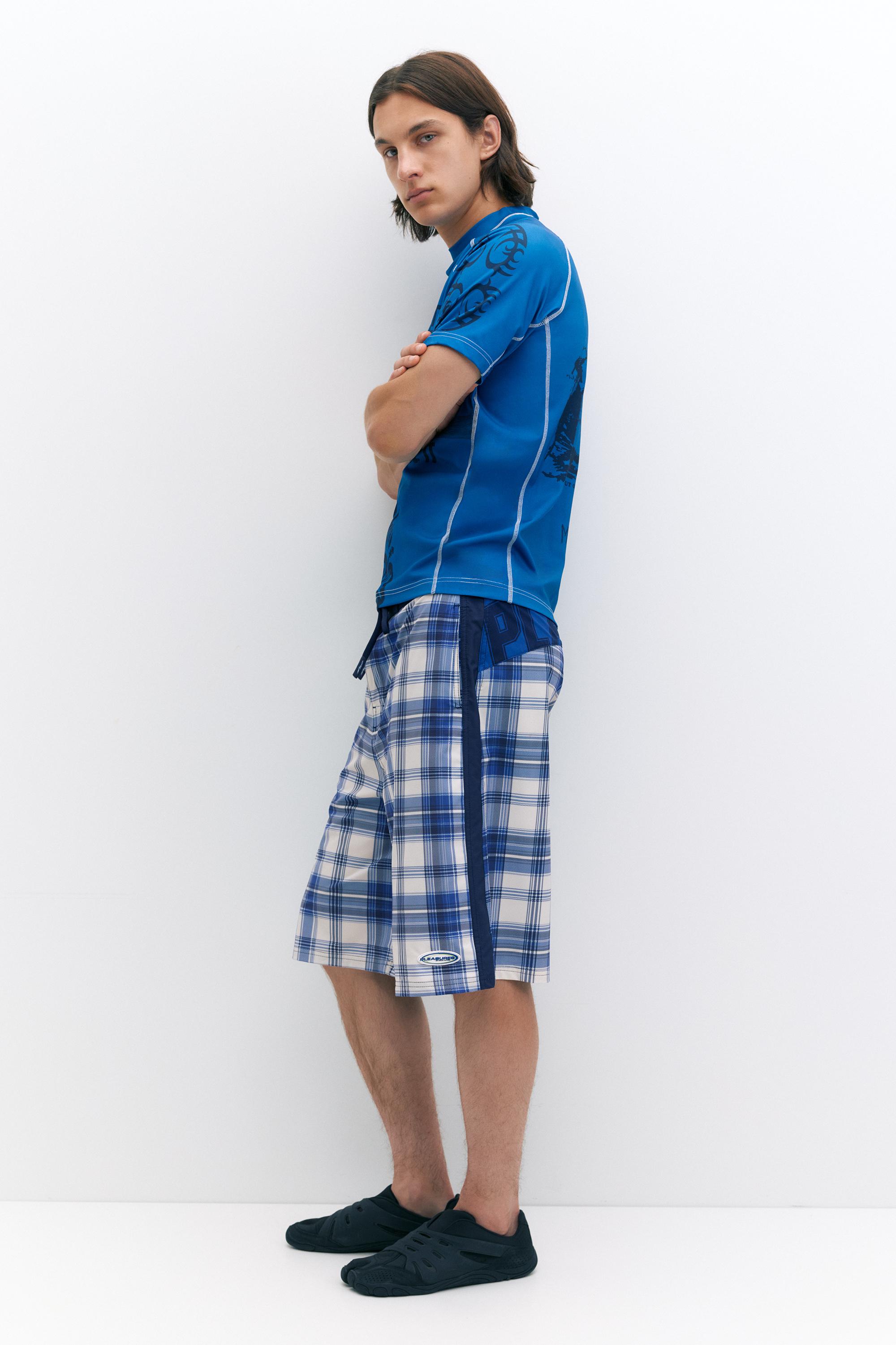 Pleasures x STWD swim shorts — Blue